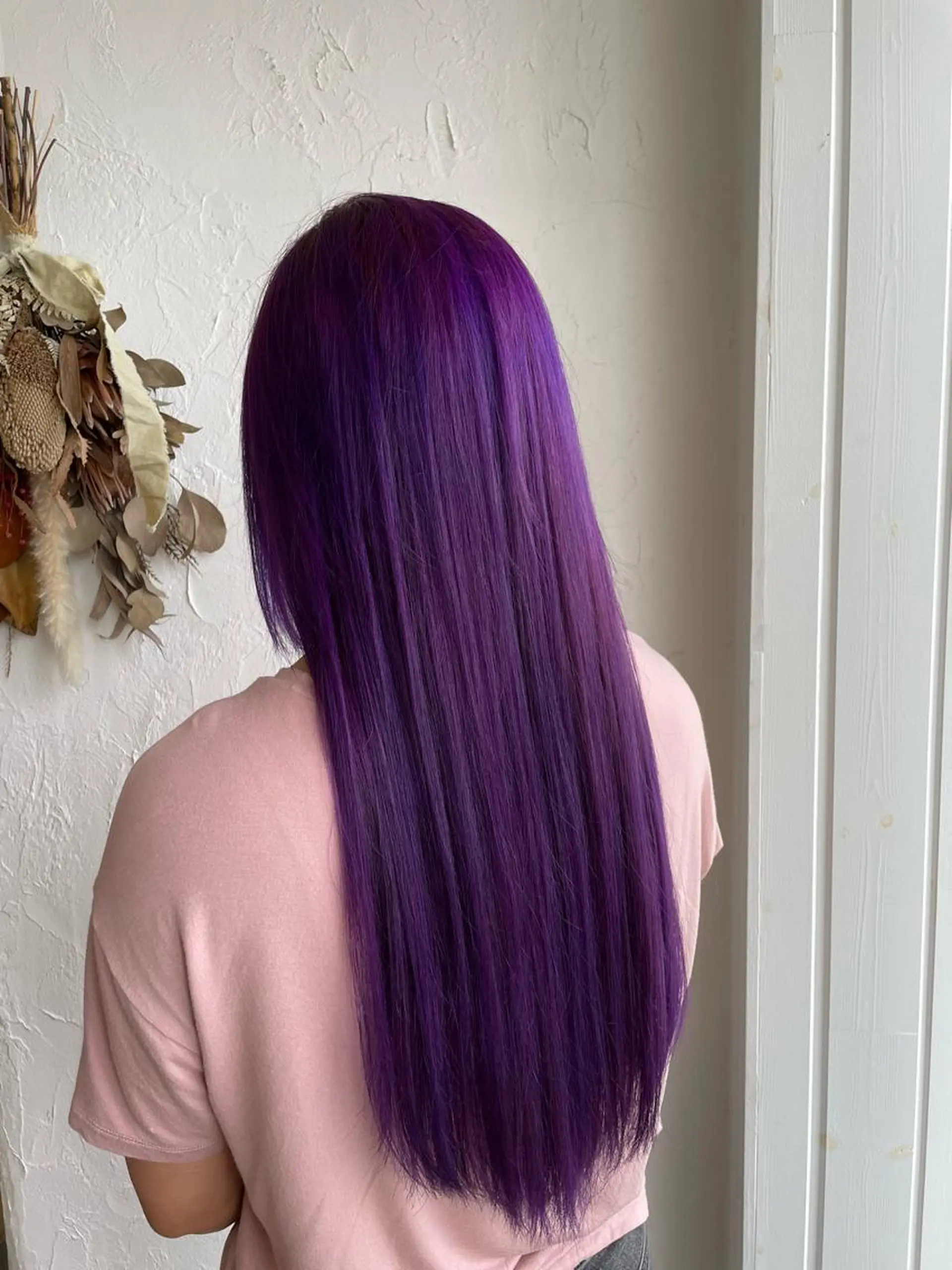 ロング カラー パープルカラー ヘアカラー 🌸小掛🌸 豊橋外国人風カラーのヘアスタイル