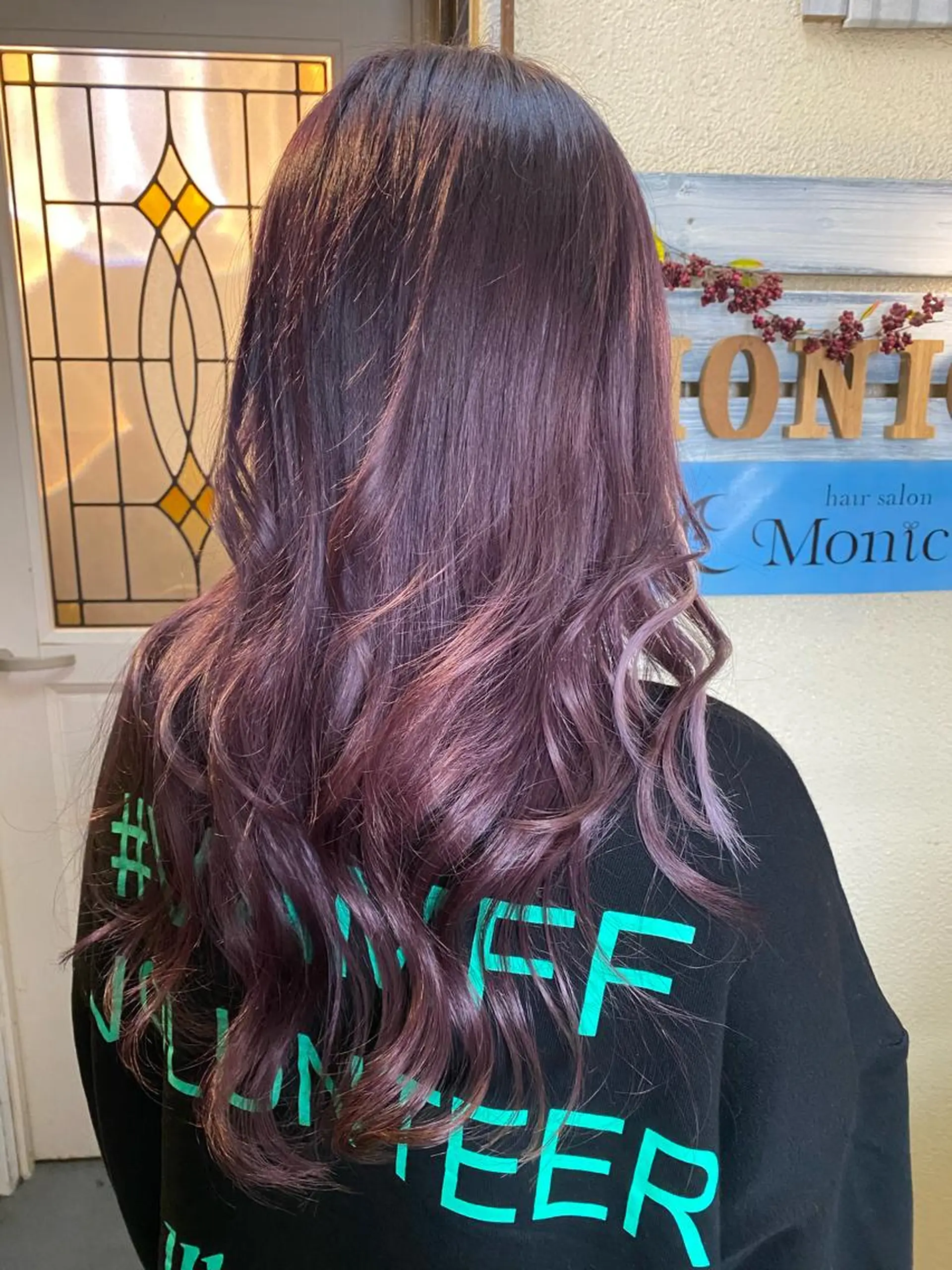 ロング カラー ピンクカラー ピンクパープル パープルカラー ヘアカラー Monica所属・Monica RIEのヘアスタイル