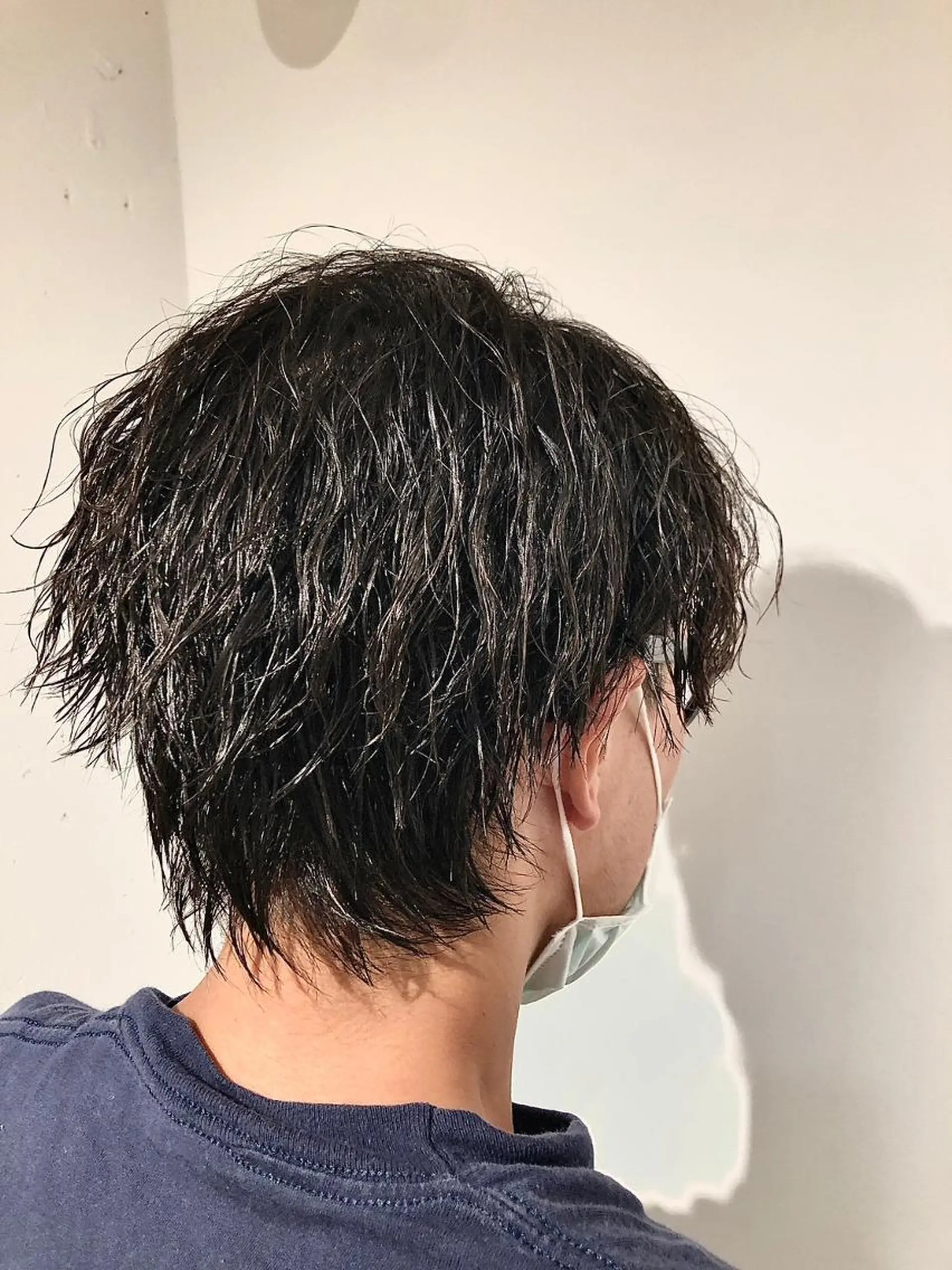 ショート メンズ パーマ アップバング ビジネス マッシュ メンズパーマ メンズツイストパーマ 高橋 英彦のヘアスタイル