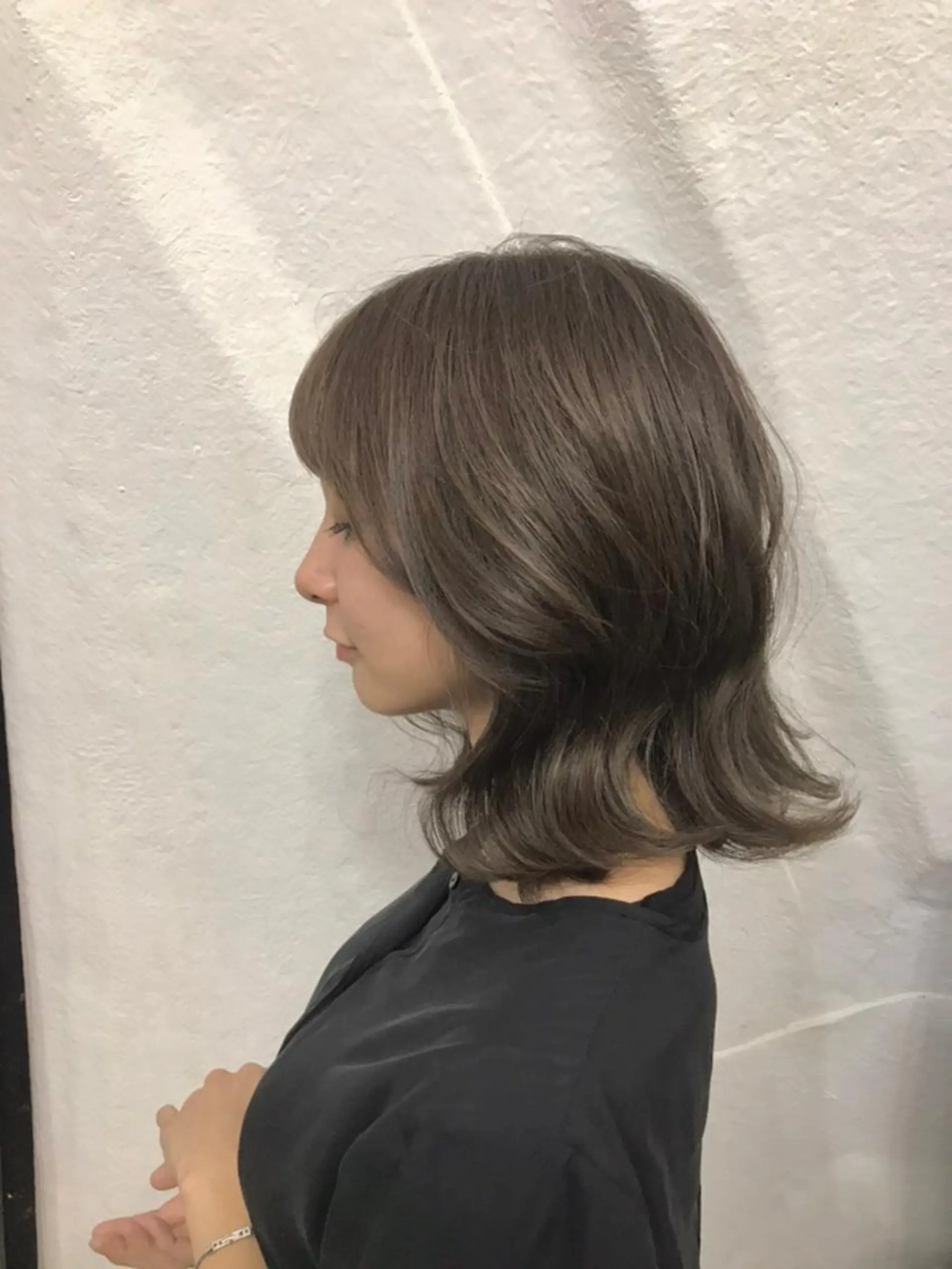 ミディアム カラー ヘアアレンジ アッシュ ベージュカラー ハイライトカラー ハイライト ヘアカラー トリートメント FOLK所属・ハイライト バレイヤージュヤマトのヘアスタイル