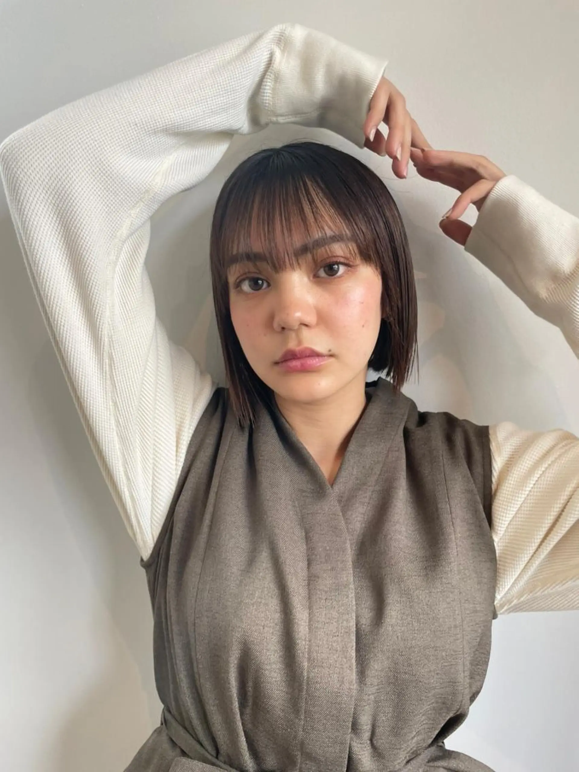 ショート カラー パーマ ショートボブ アディクシーカラー ブリーチ ブロンド ブルーカラー カット ヘアカラー トリートメント CEINE＋ officialのヘアスタイル