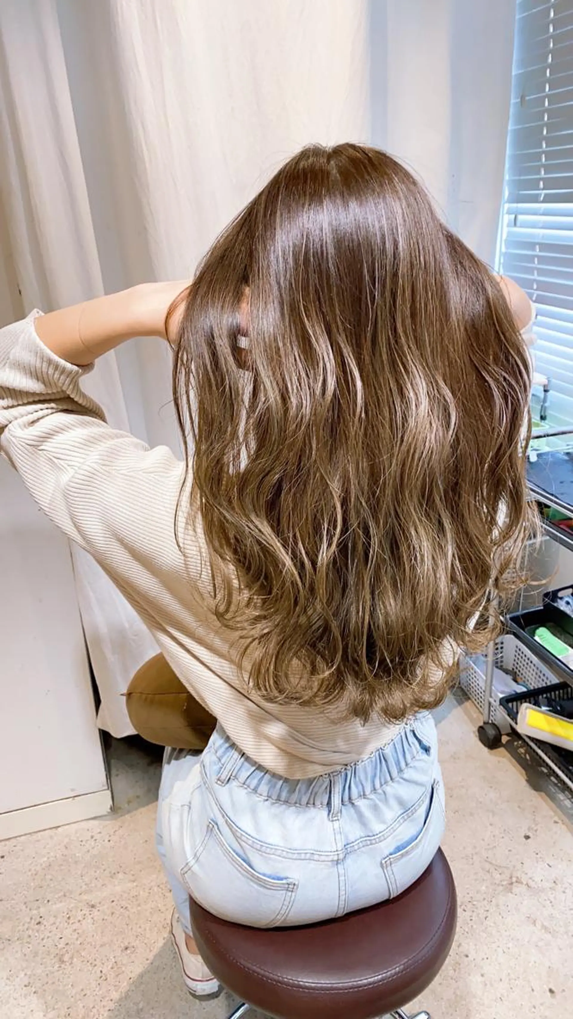 ロング ショートボブ アッシュ ボブ 外国人風カラー ハイライト メンズツイスパ ショートフクヤマシンのヘアスタイル