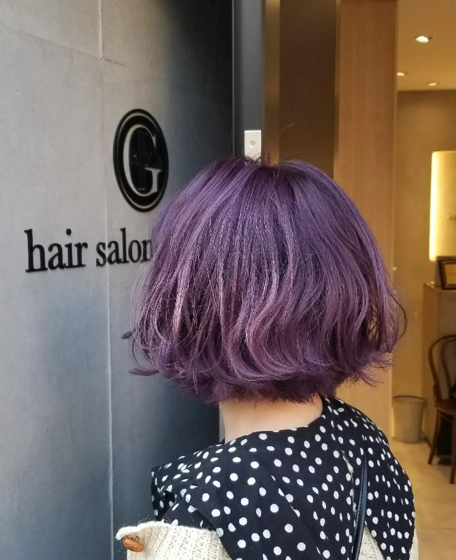 ミディアム カラー ラベンダーカラー ラベンダーピンク ピンクカラー 🔴赤み消し/ 艶カラー落合　優🔴のヘアスタイル
