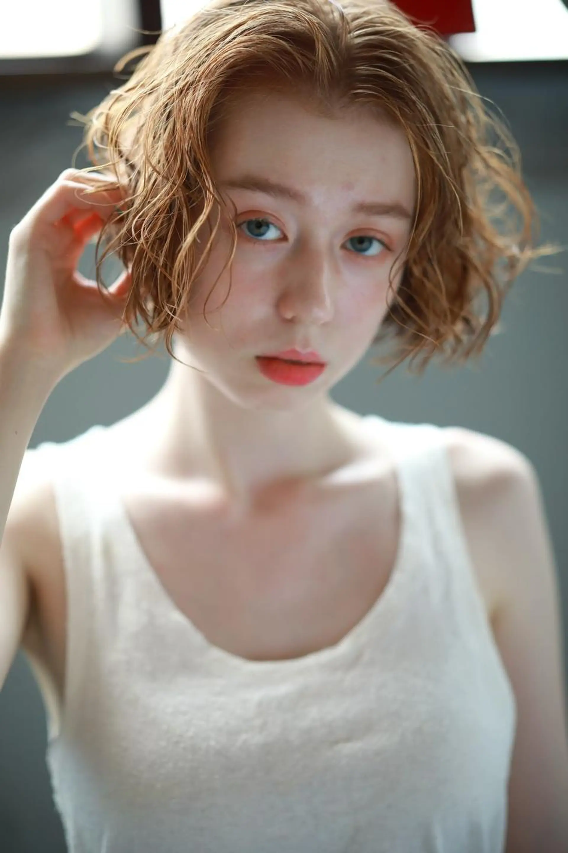ミディアム ミディアムパーマ ボブ ハイライト 髪質改善 トリートメント 💈Chlom💈_ 公式_NewOpenのヘアスタイル