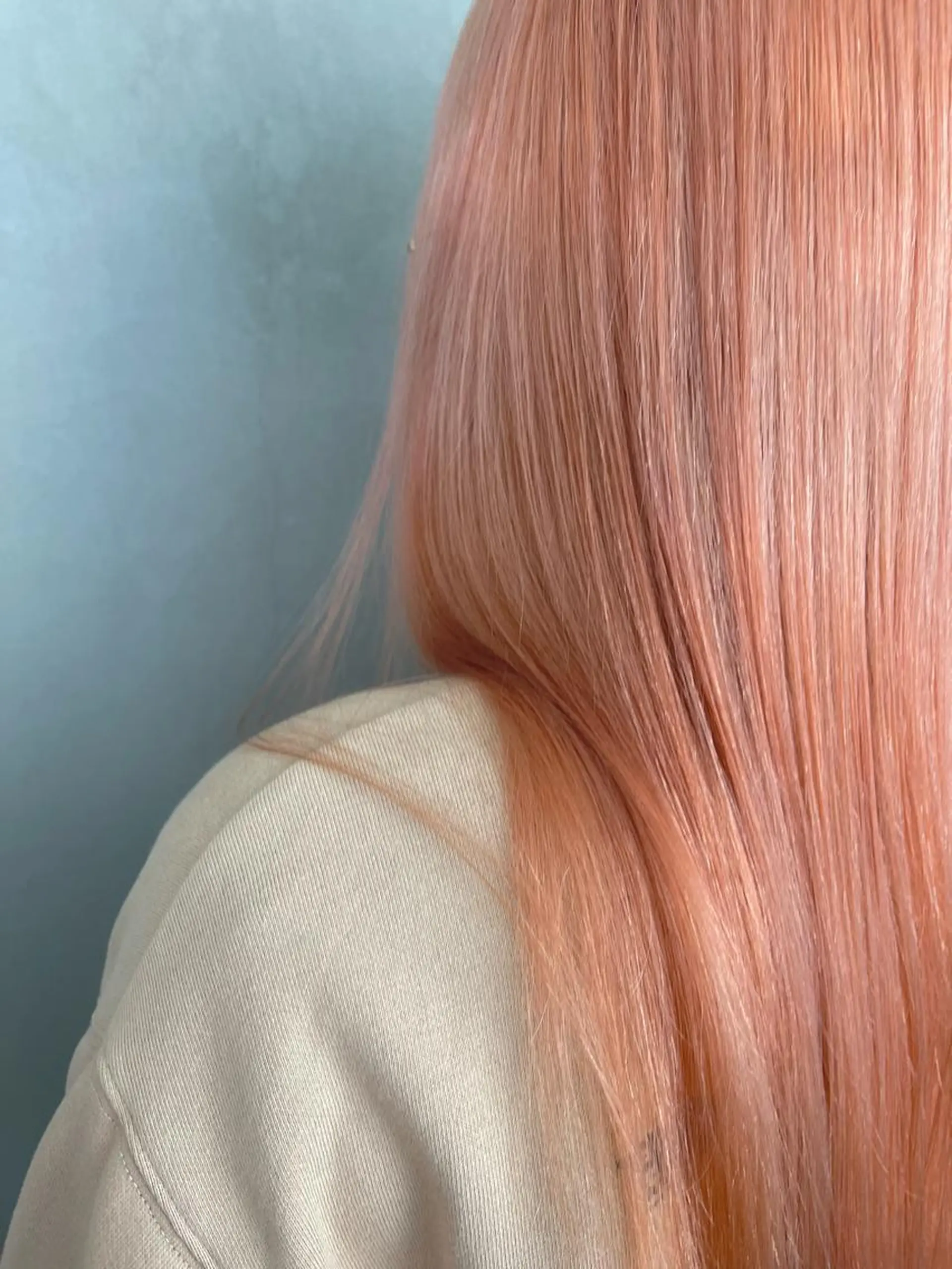 ロング カラー ブリーチ オレンジ ヘアカラー a-o横浜所属・色落ちまでキレイに！ ！女性サロンremiのヘアスタイル