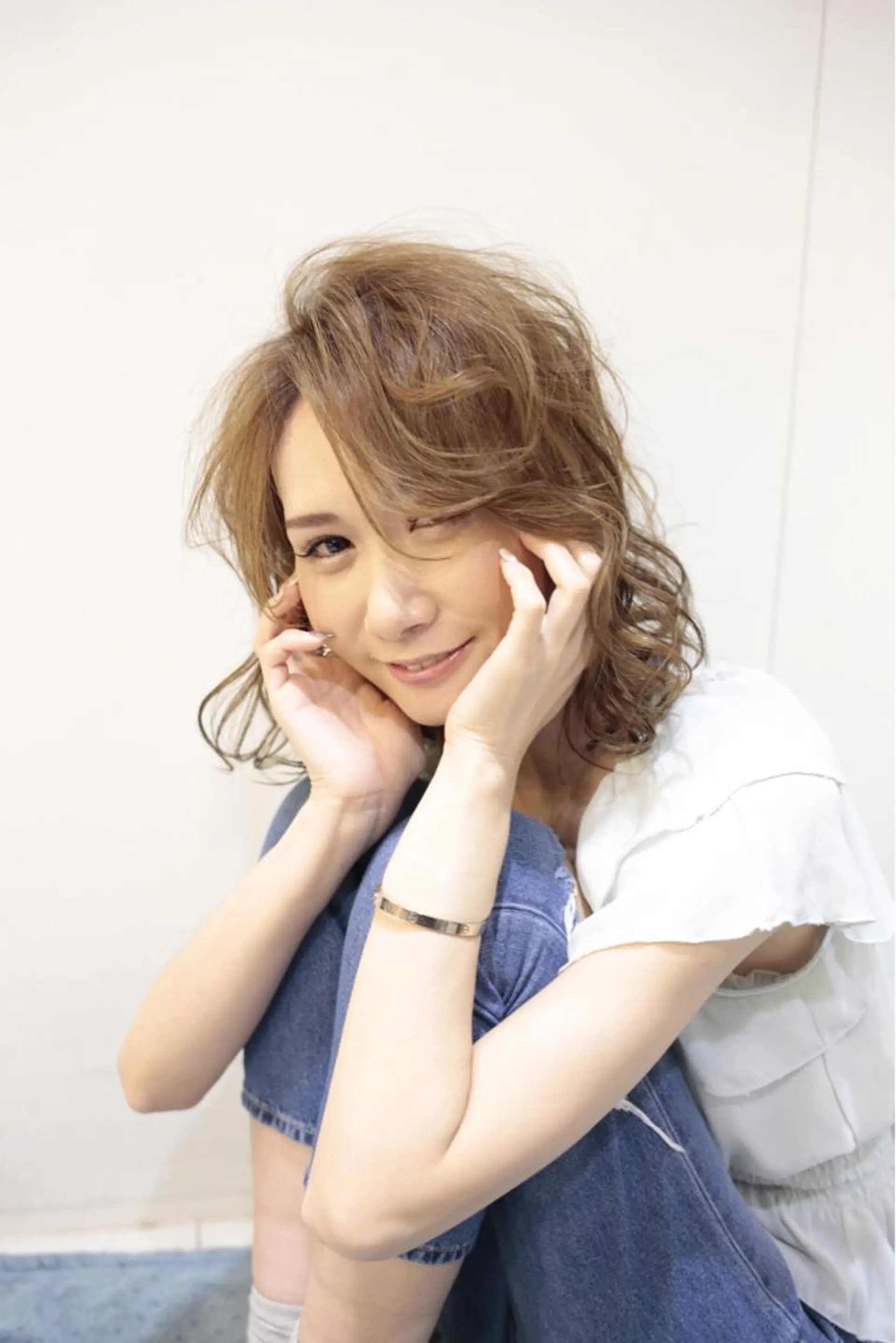 ミディアム カラー パーマ カット パーマ トリートメント Lien by hair所属・宮崎 睦のヘアスタイル