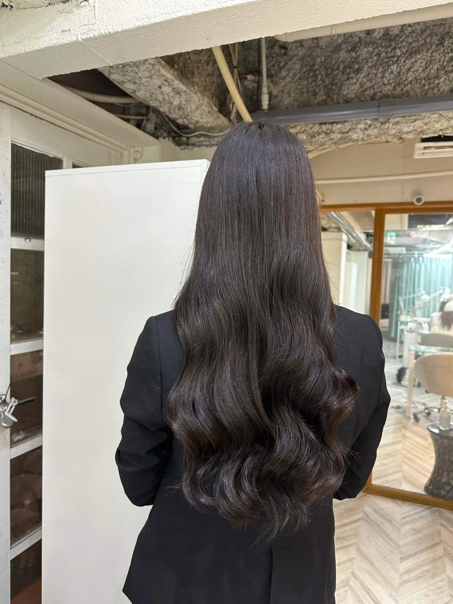 ロング ヘアセット 韓国ヘア×ハイトーン AYA💫のヘアスタイル