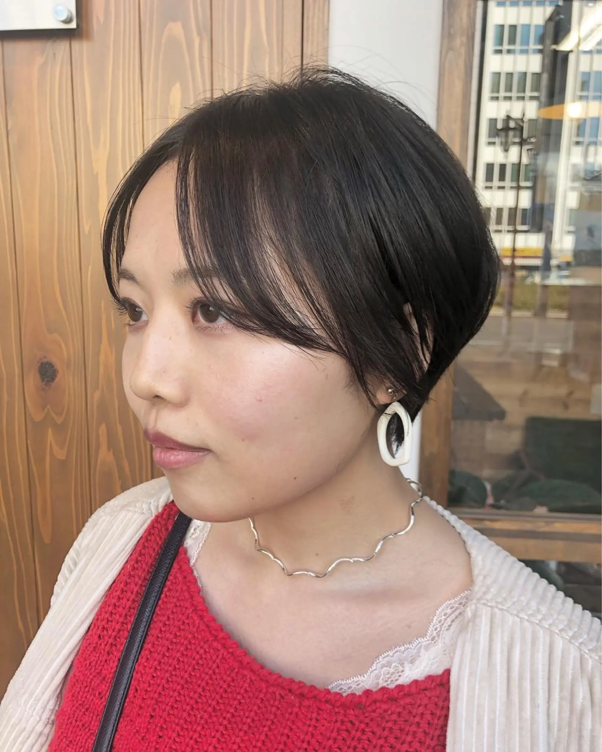 ショート クロスパーマ× 透明感カラー✂︎のヘアスタイル