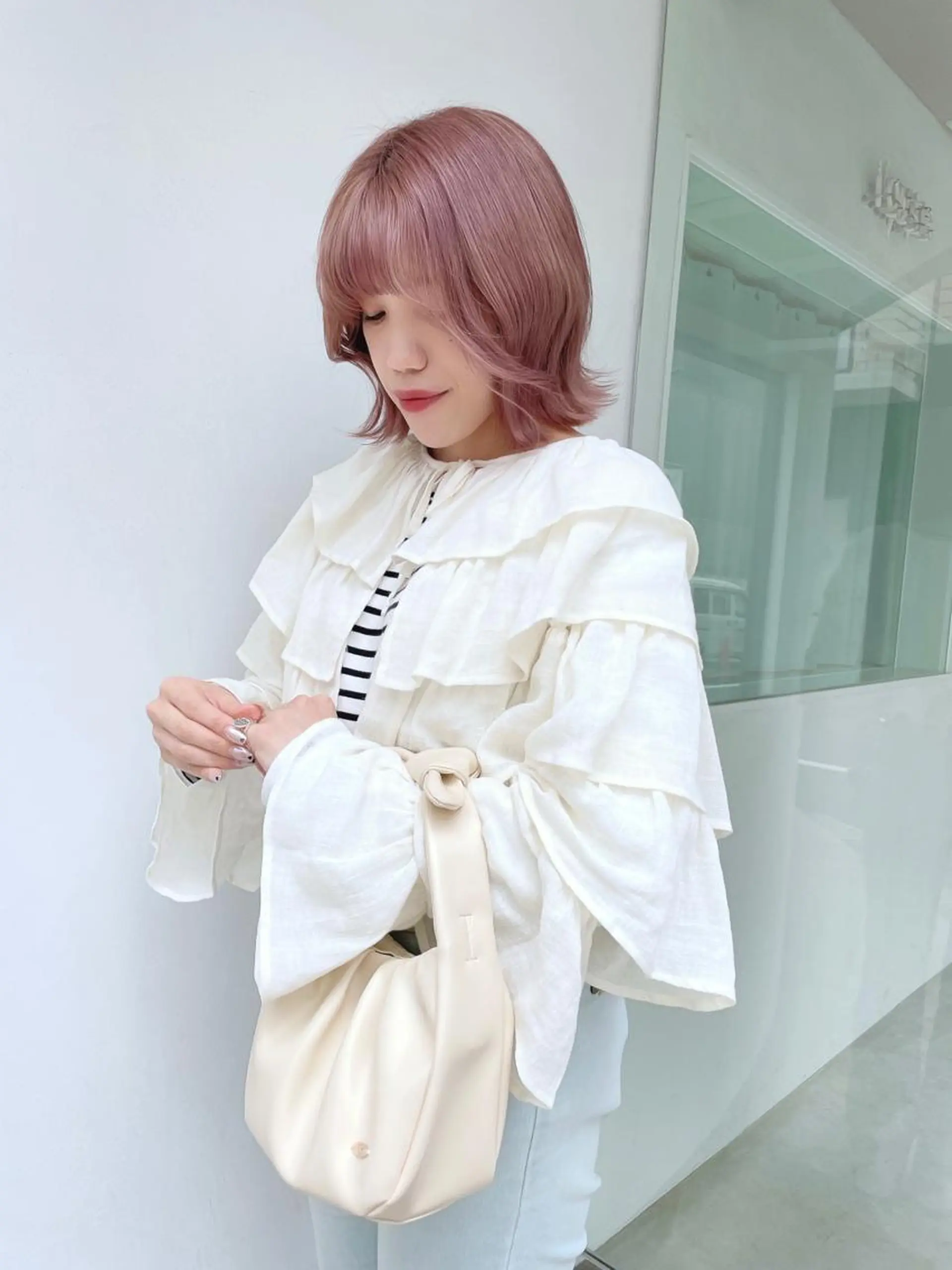 カラー ピンクカラー ヘアカラー トリートメント 🍨モテベージュ🩰 miraiのヘアスタイル