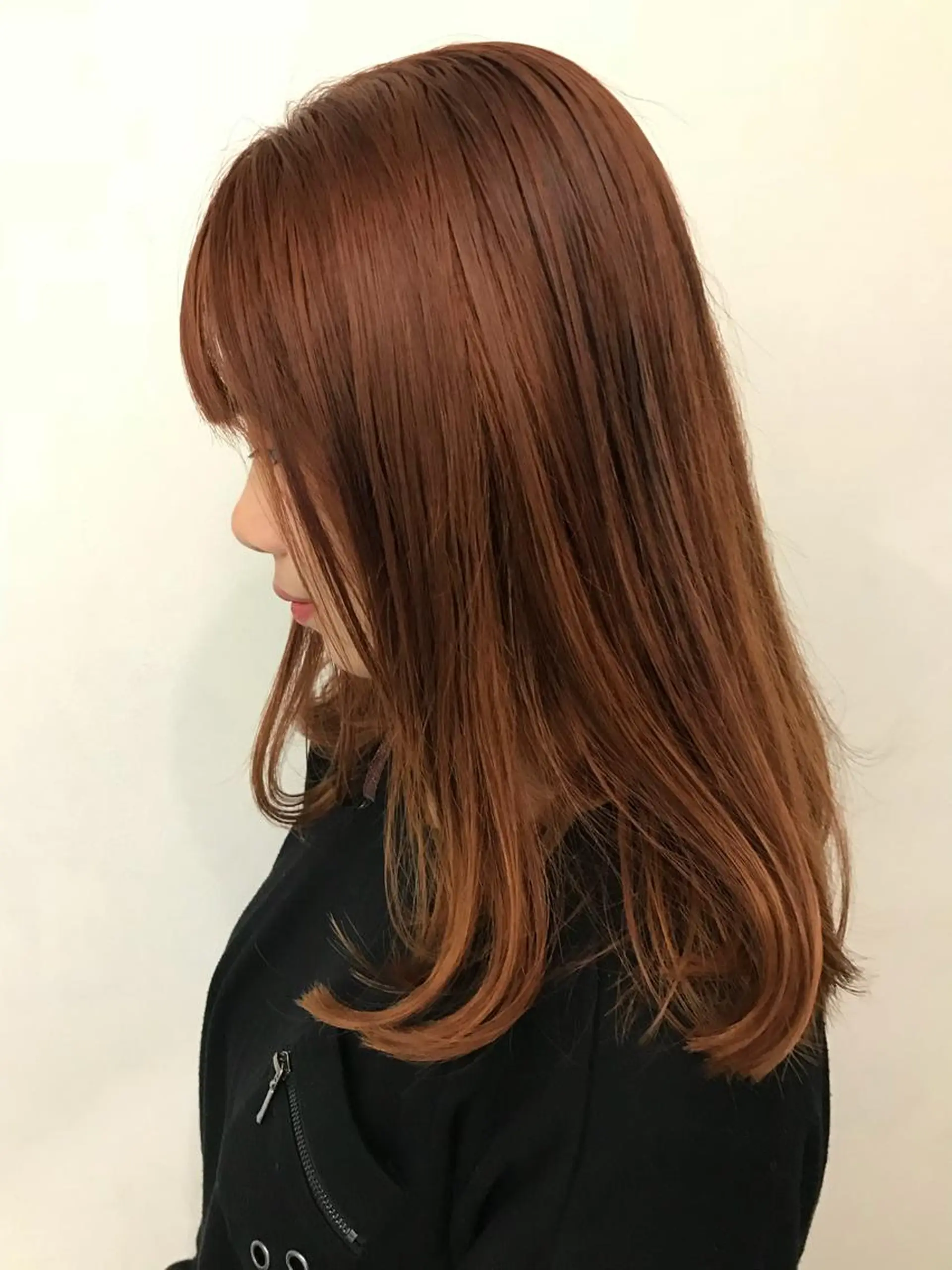 カラー オレンジ ヘアカラー トリートメント pole/apartment所属・💓パーマ，💗 レイヤーカットのヘアスタイル