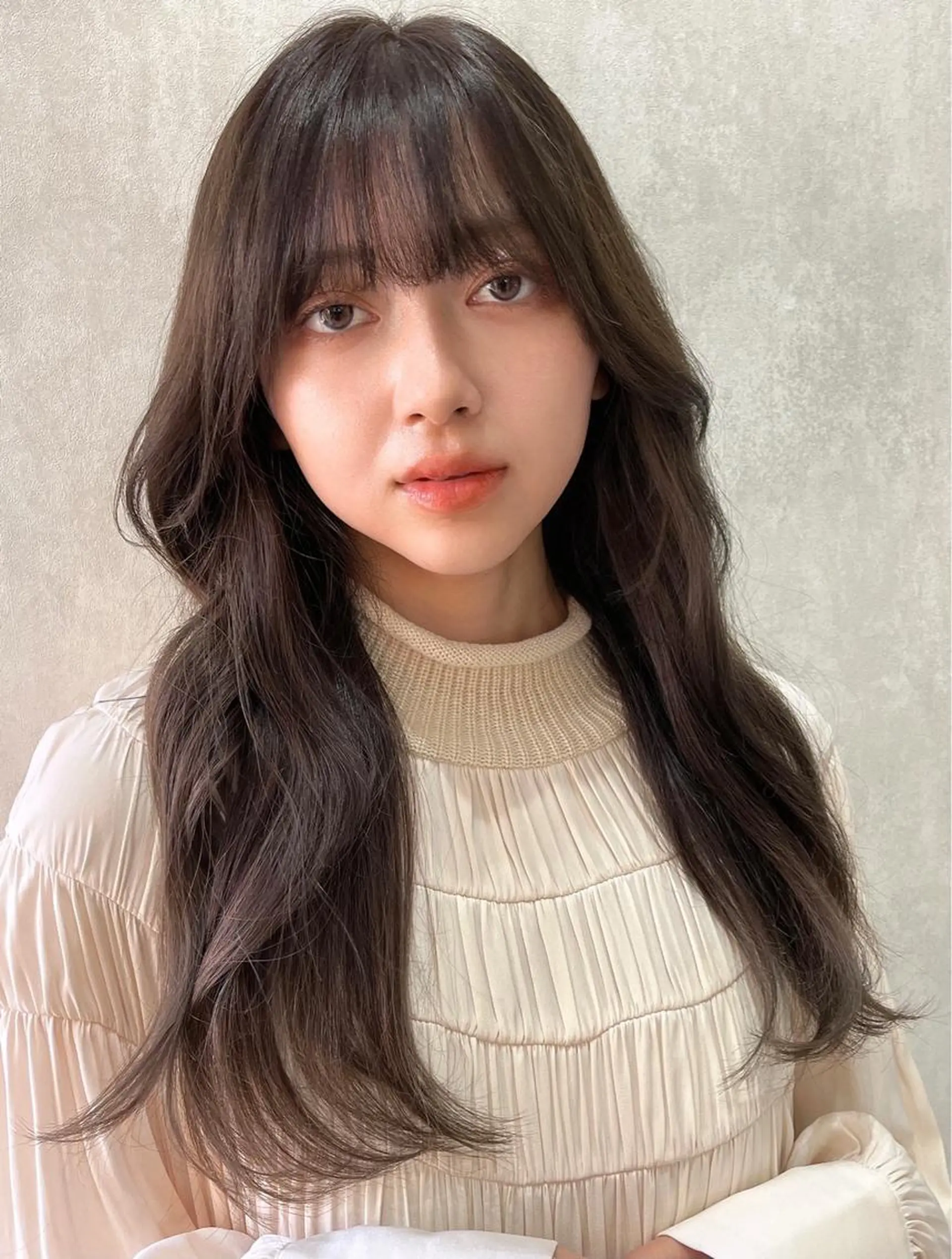 ロング カット ヘアカラー トリートメント 韓国ヘア　髪質改善 🌹レイヤー　芹奈のヘアスタイル