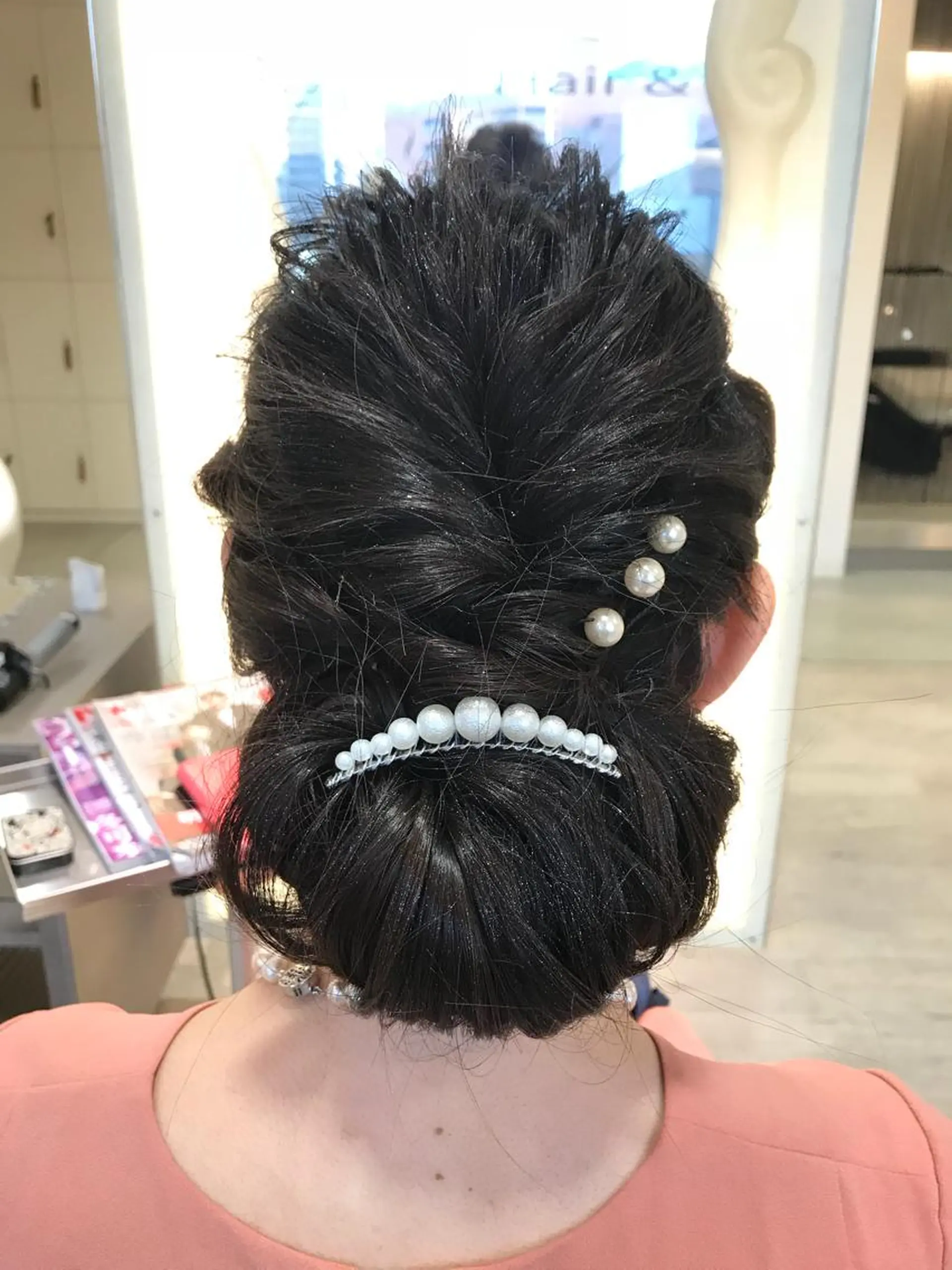セミロング ヘアアレンジ 結婚式・ブライダル chiyo yasuのヘアスタイル