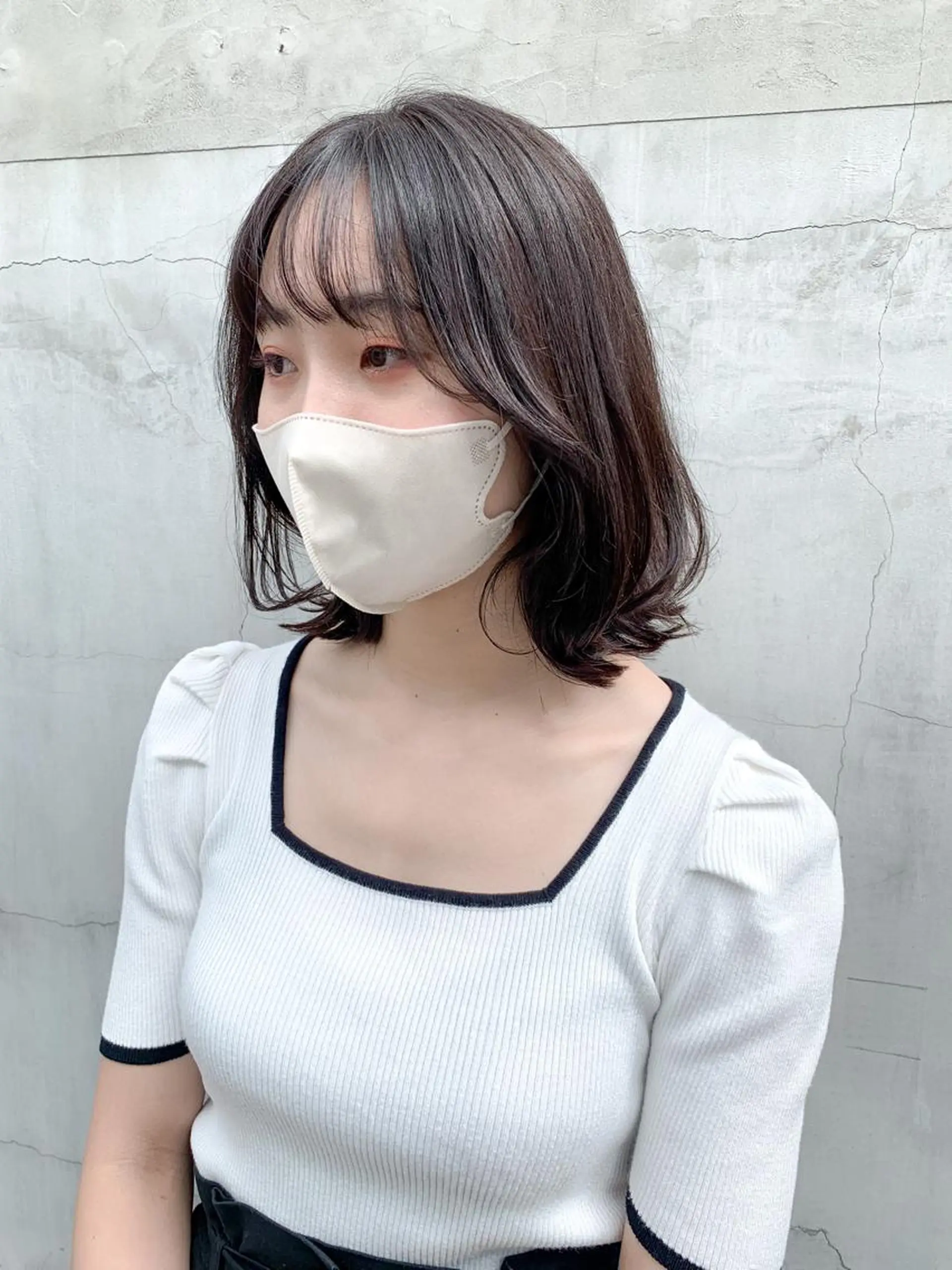 ミディアム カラー ヘアアレンジ カット ヘアカラー トリートメント yuka .のヘアスタイル