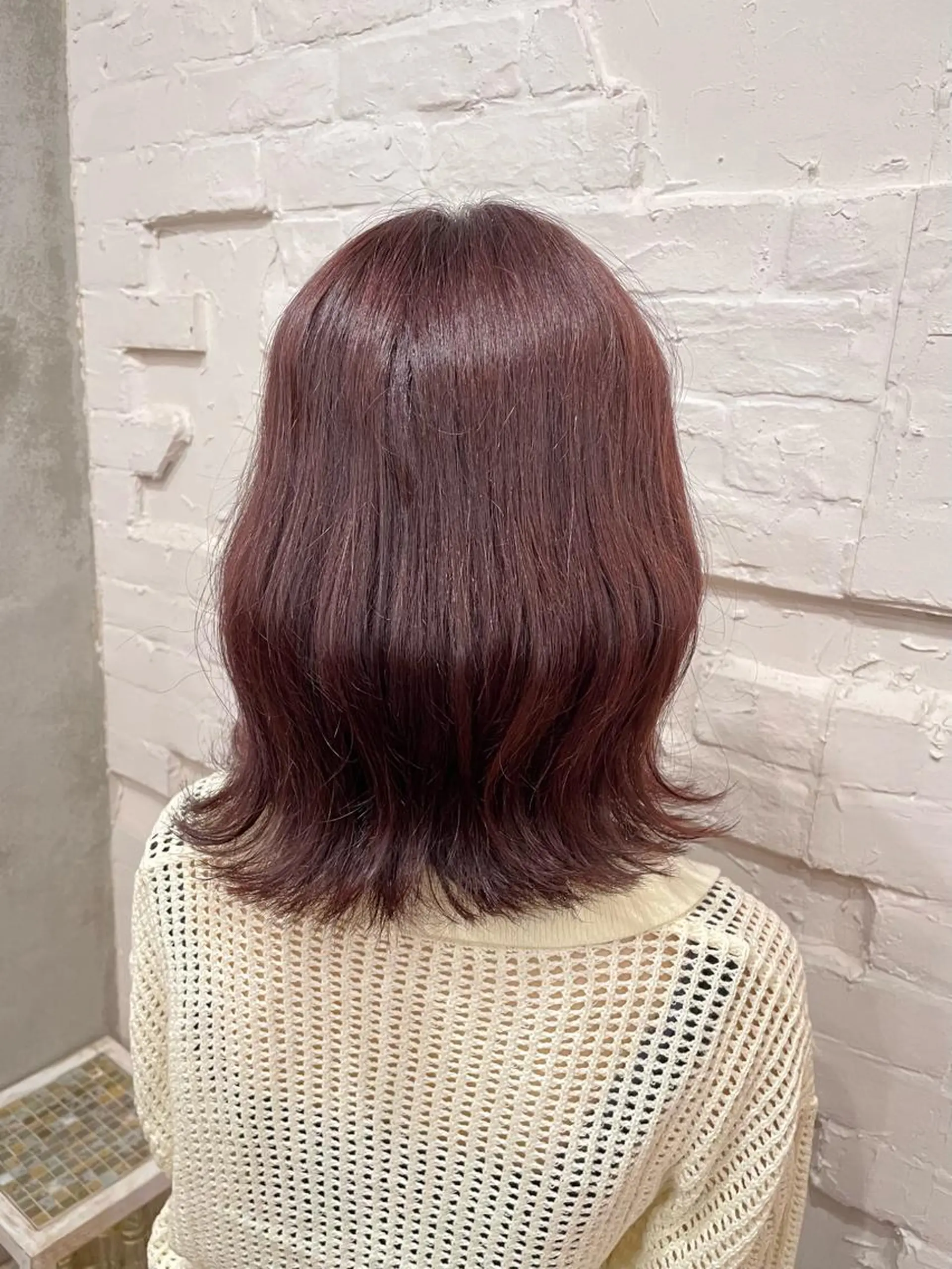 ミディアム カット ヘアカラー トリートメント 【ピンク/韓国ヘア/ ヘアセット】亜海のヘアスタイル