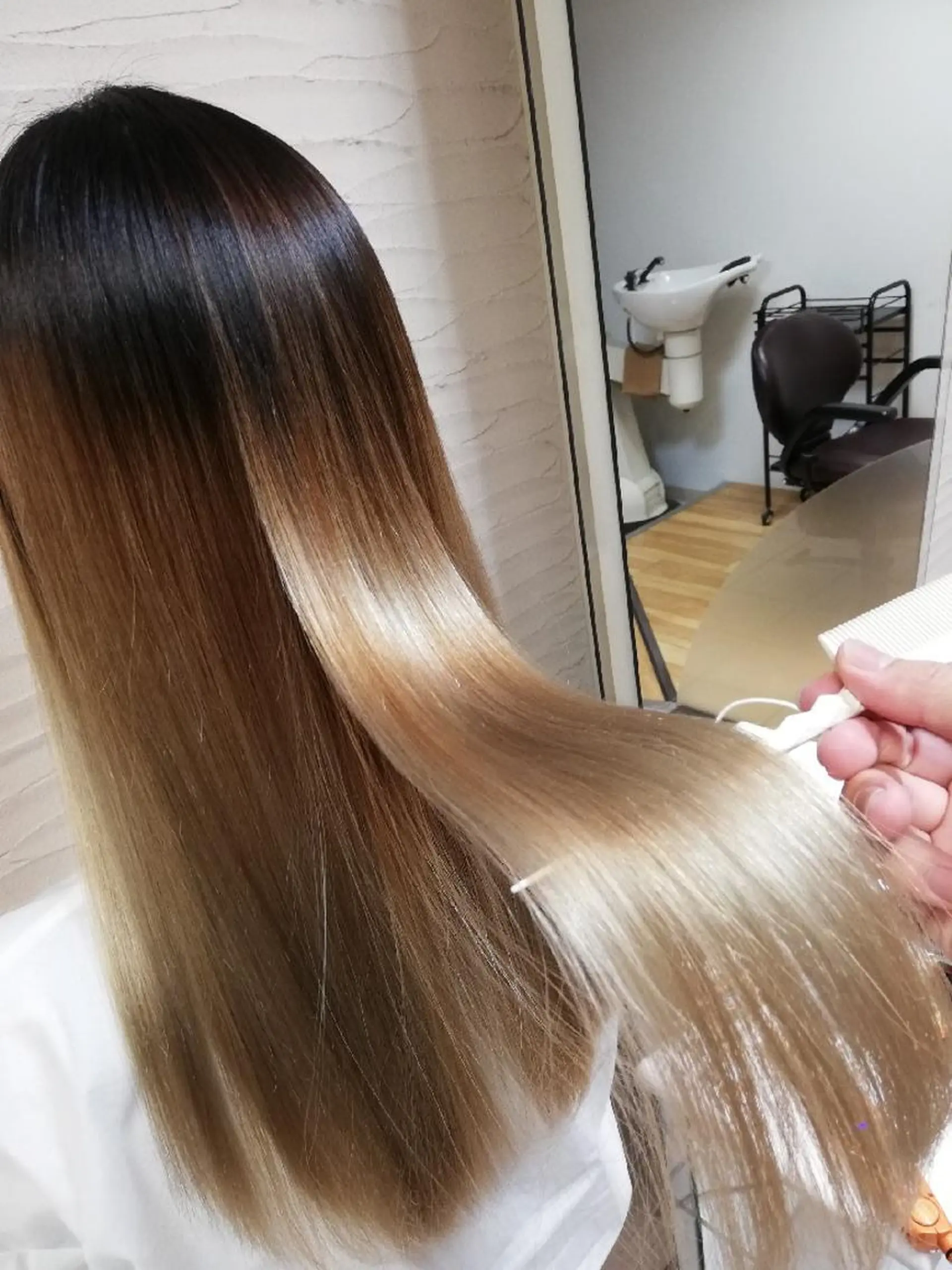 ロング トリートメント YASUHIRO グレージュ/メンズのヘアスタイル