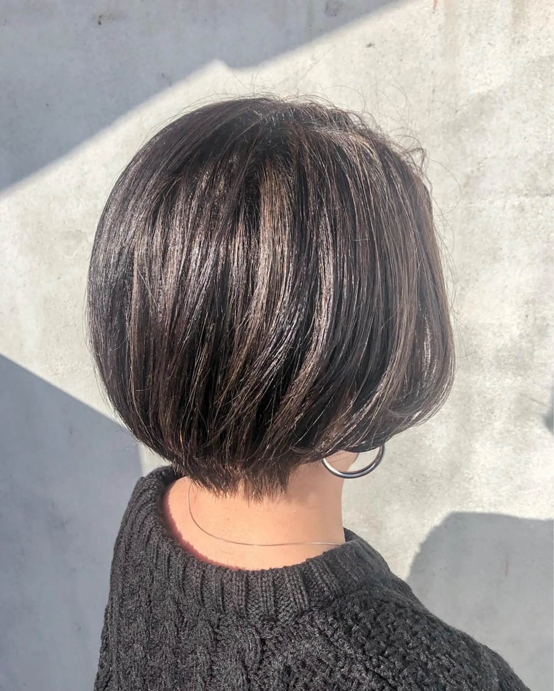 ショート カラー ショートボブ グレージュ ボブ ショートヘア NAGON STYLE  MICI所属・佐藤 美聡のヘアスタイル