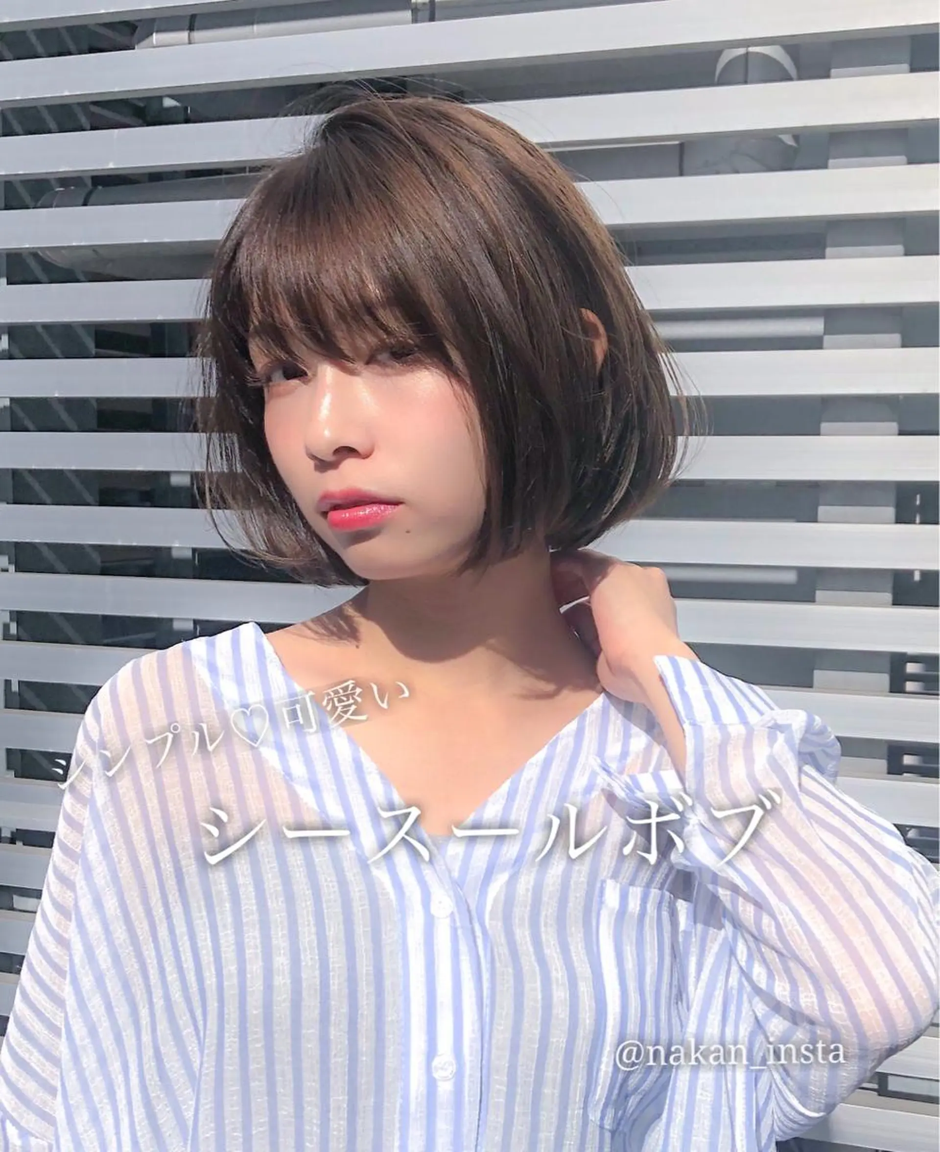 ショート カラー パーマ 顔周りレイヤー/ボブ 銀座✨中野まさひろのヘアスタイル