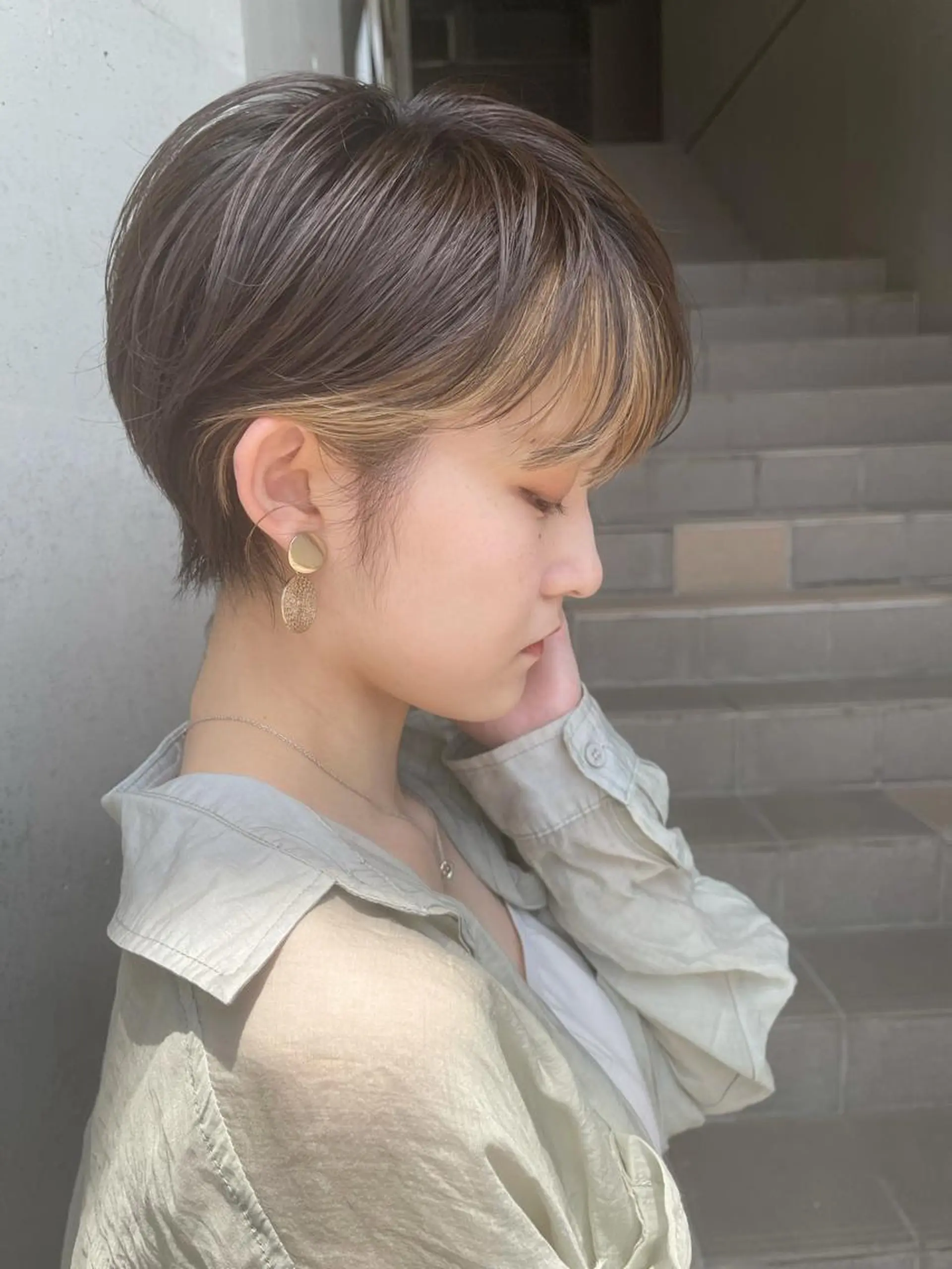 ショート カラー AUBE HAIR sereine　オーブヘアー　セレーヌ所属・💐くびれヘア/艶髪 山根　禎章のヘアスタイル