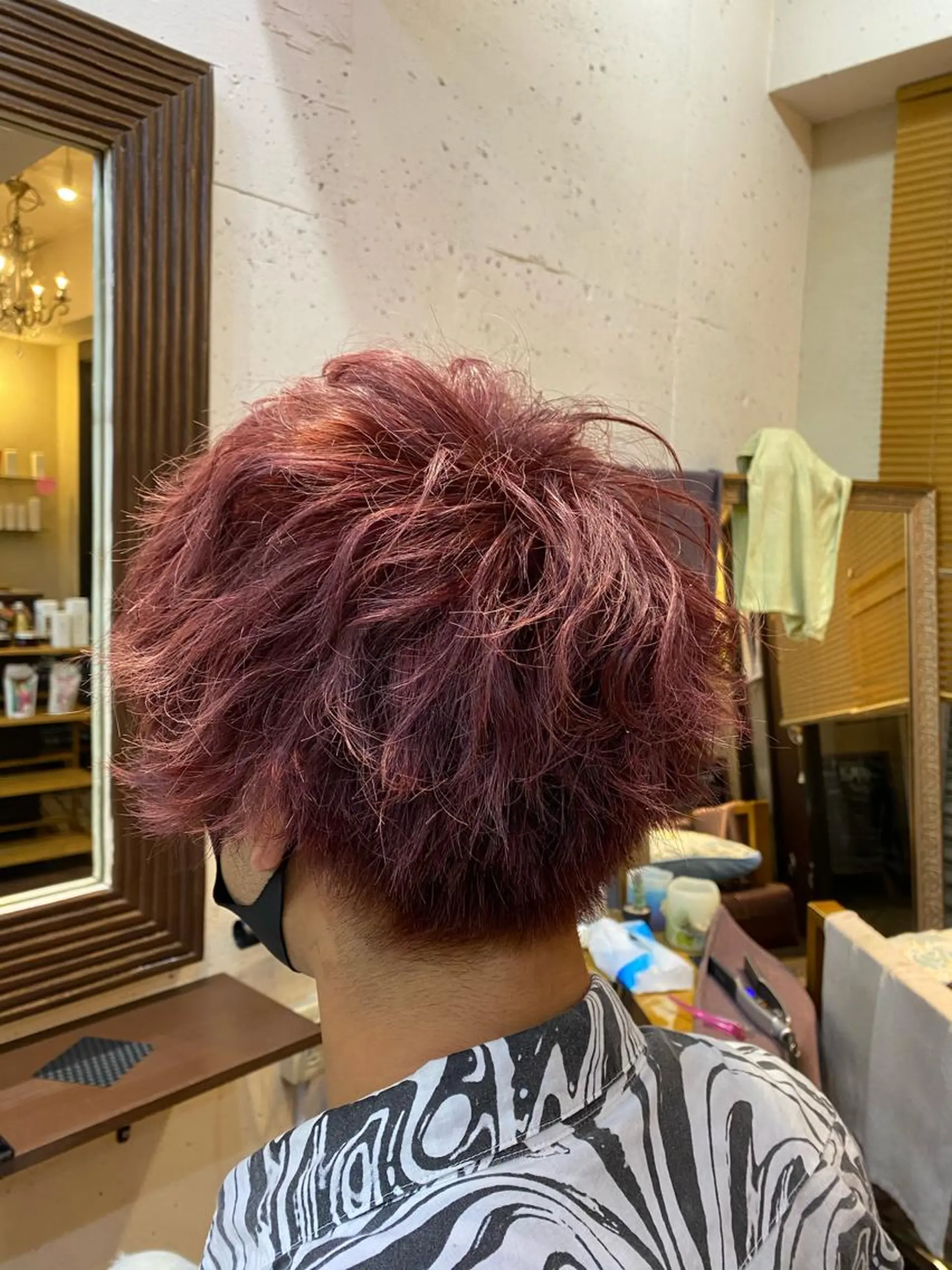 カラー メンズ メンズブリーチ ブリーチ ピンクカラー 【店長】野呂 隼人のヘアスタイル