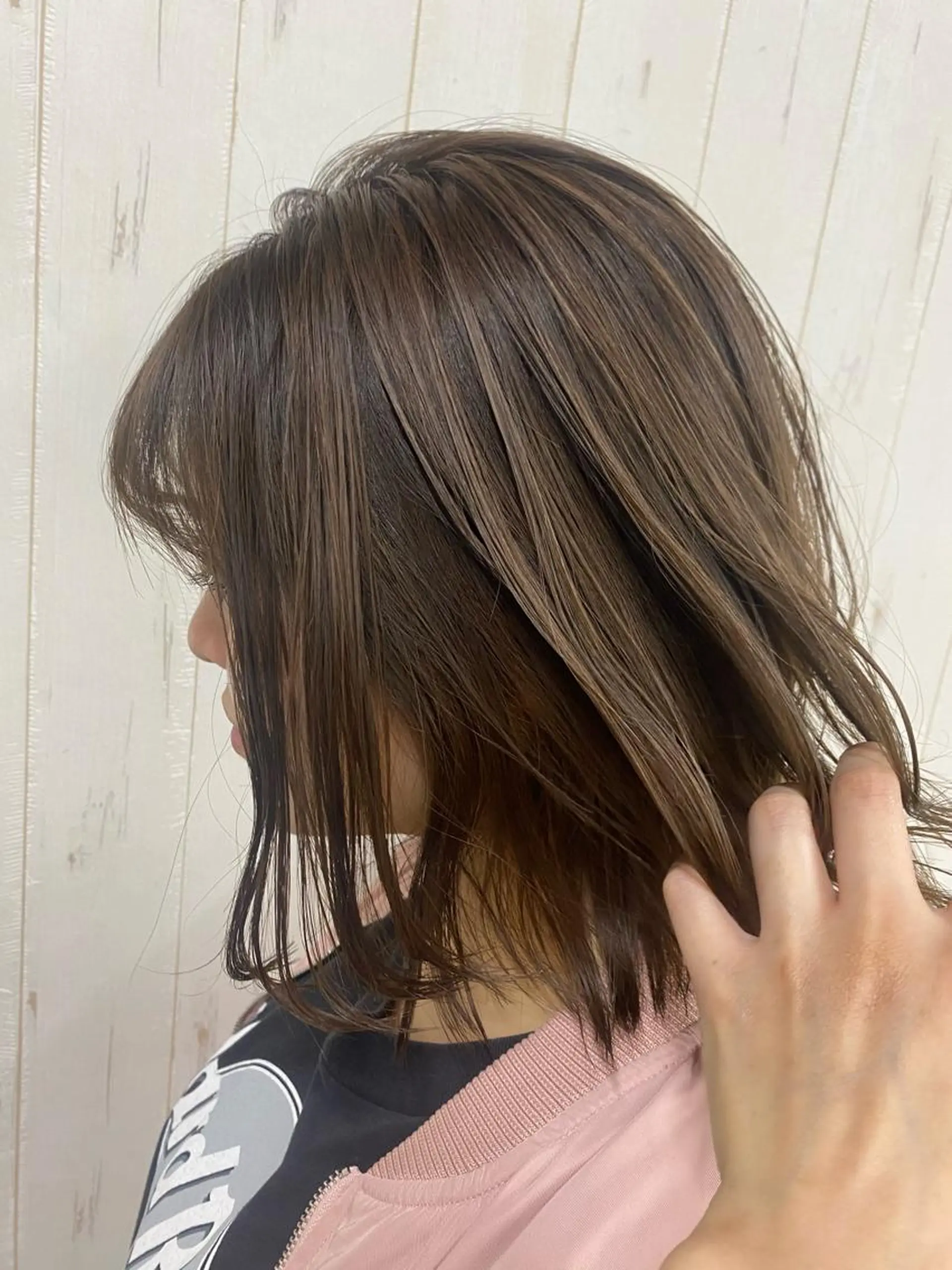 ミディアム ハイライト NAO🌿似合わせ トレンドhairのヘアスタイル