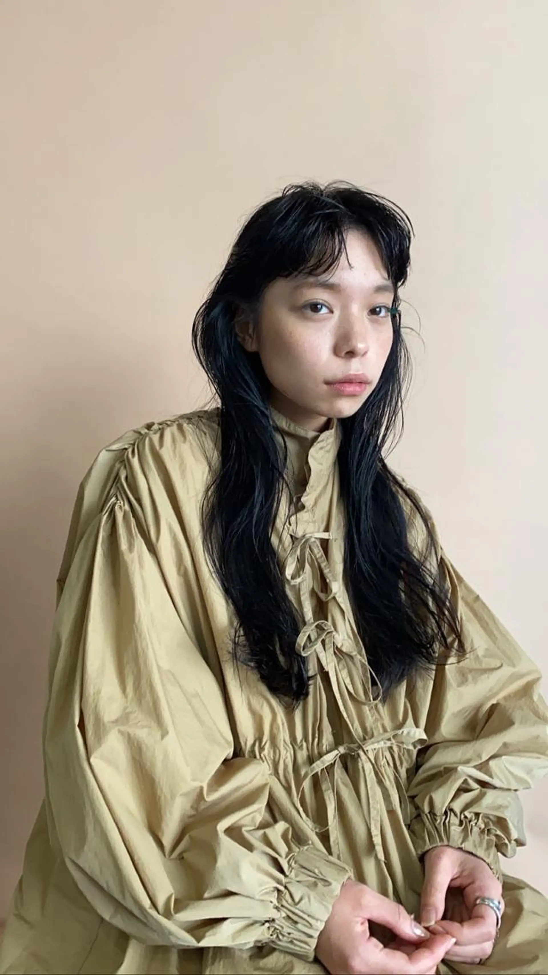 ロング ボブ/ベージュ/ パーマ🪿近森ゆいのヘアスタイル