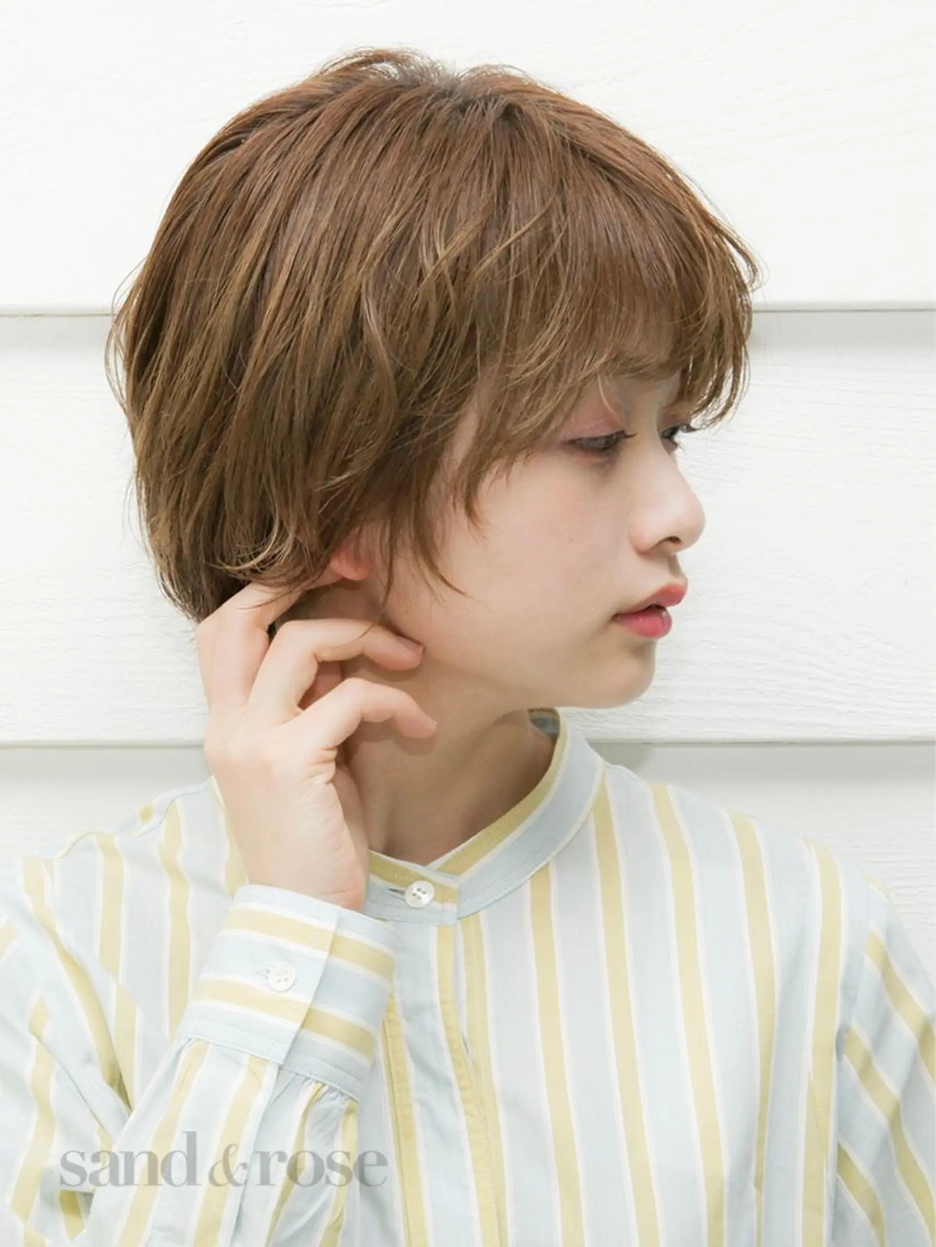 ショート カラー 透明感カラー トリートメント カット ヘアカラー トリートメント Sand&Rose所属・🍀似合わせカット 🍀柳澤里玖のヘアスタイル
