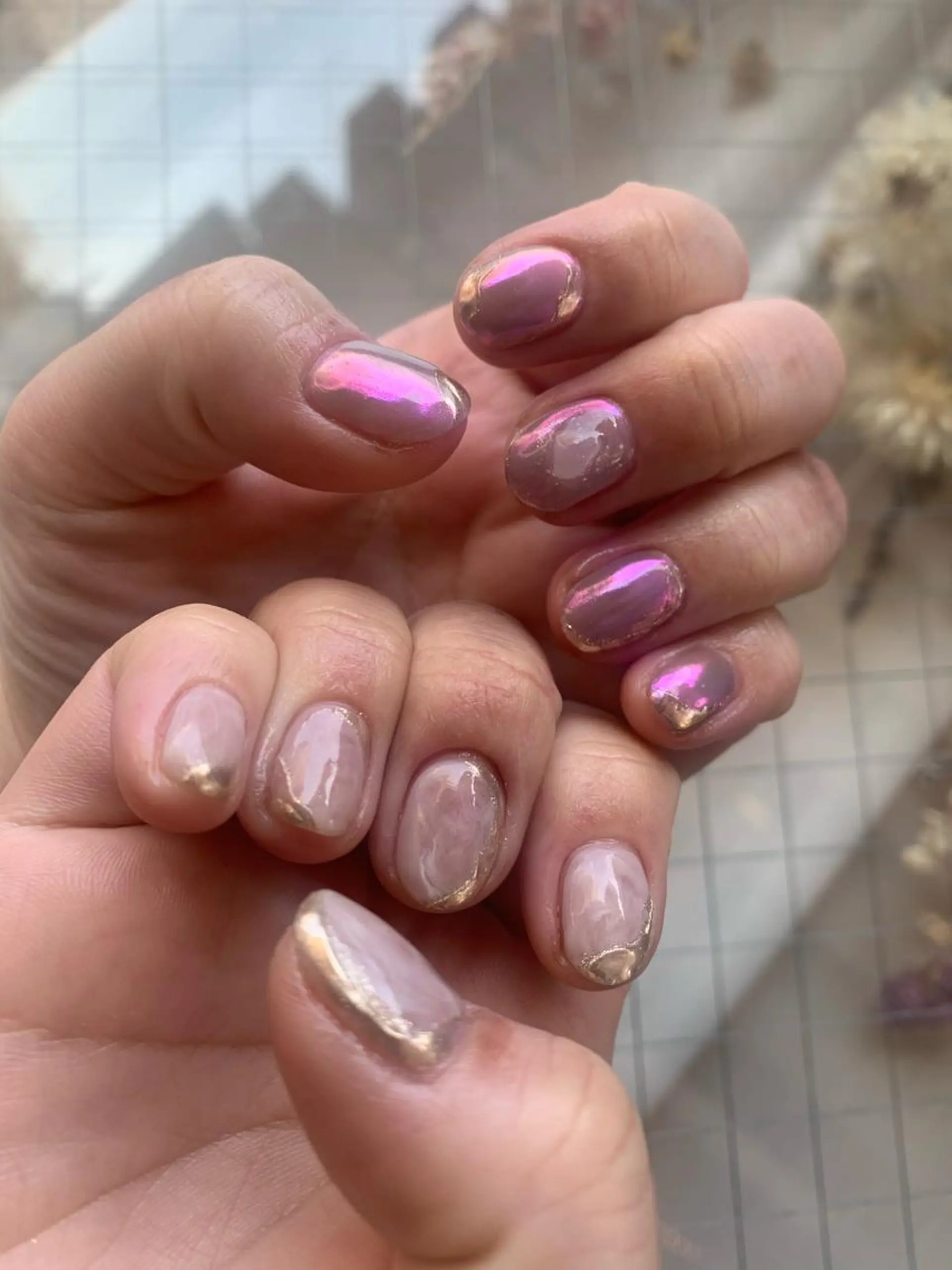 ネイル オーロラネイル nail＊ runa🌻のネイルデザイン