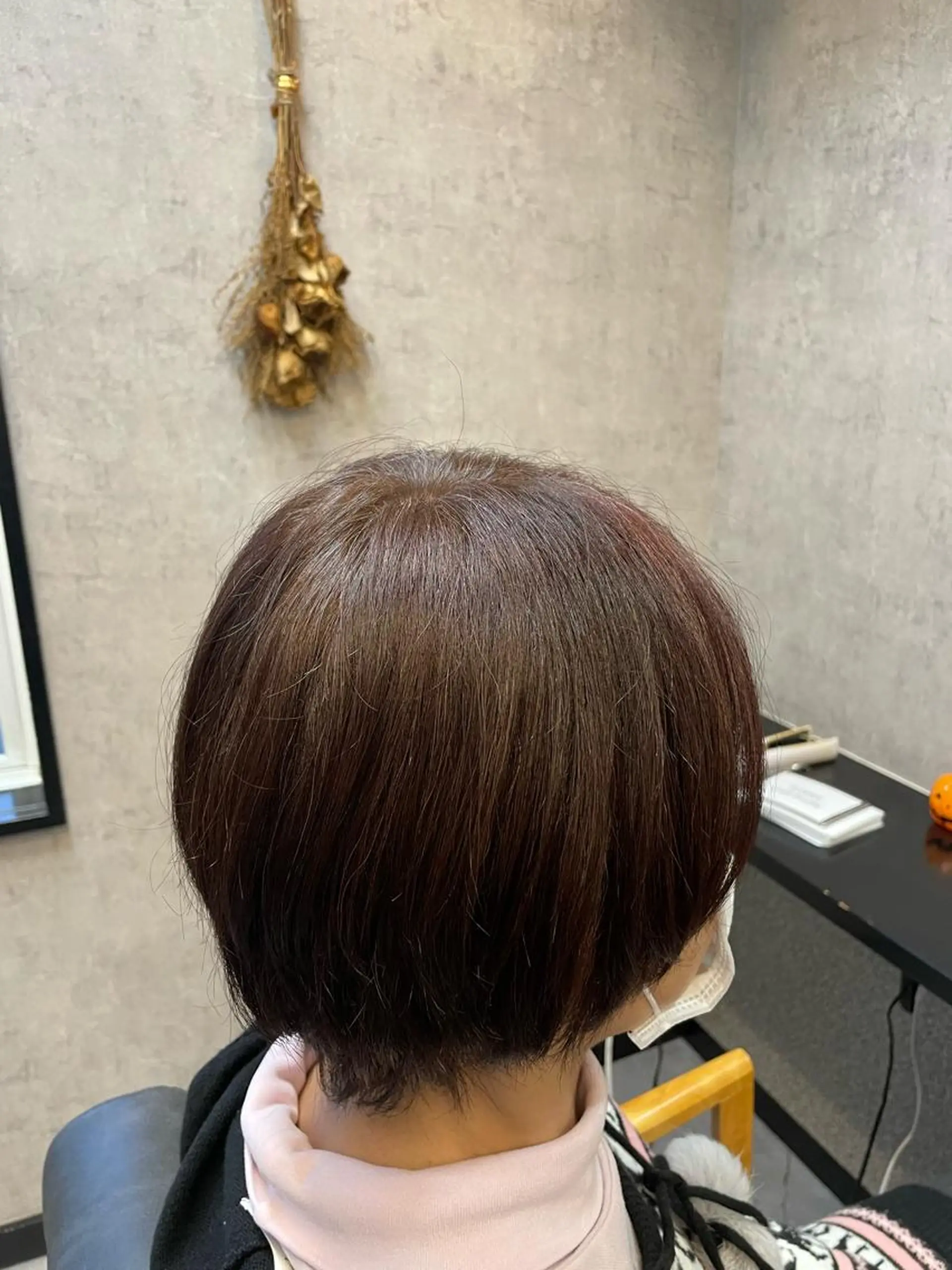 カラー ブラウンカラー ピンクカラー ヘアカラー 丸山 雷世のヘアスタイル