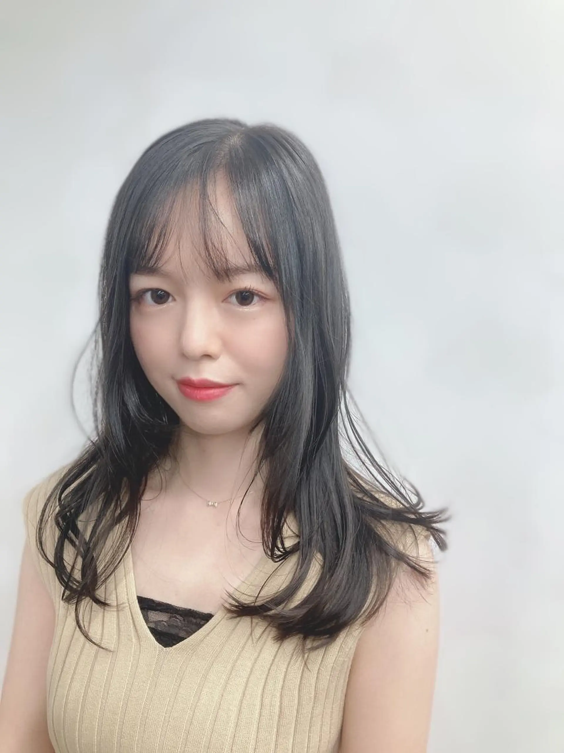 セミロング カラー ブルーカラー ブリーチ&似合せボブ 田中寛十のヘアスタイル