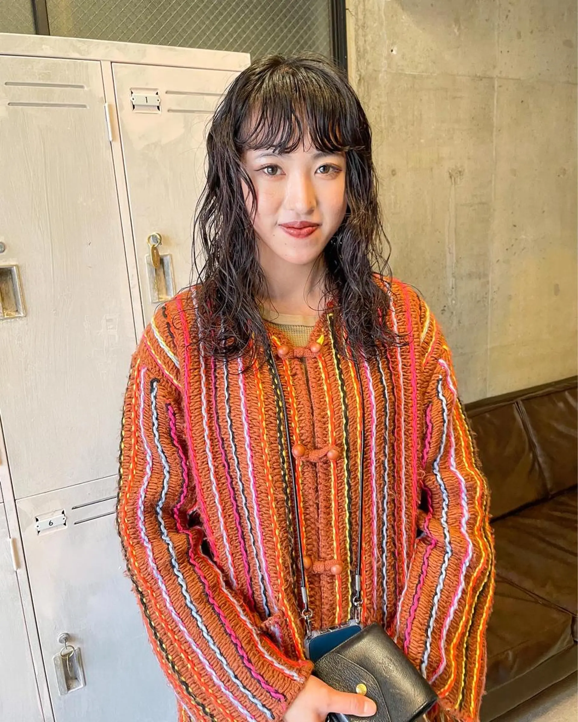 セミロング パーマ パーマ/レイヤー 岩山丈一郎のヘアスタイル