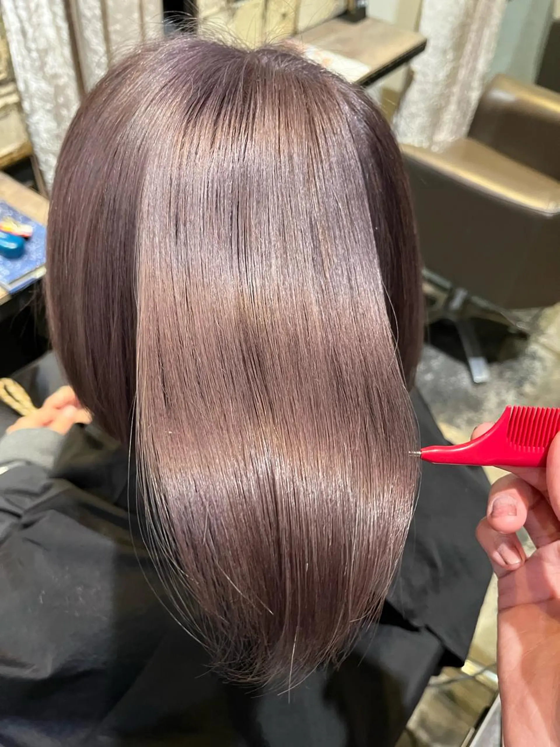 ミディアム カット ヘアカラー 道下 颯人のヘアスタイル