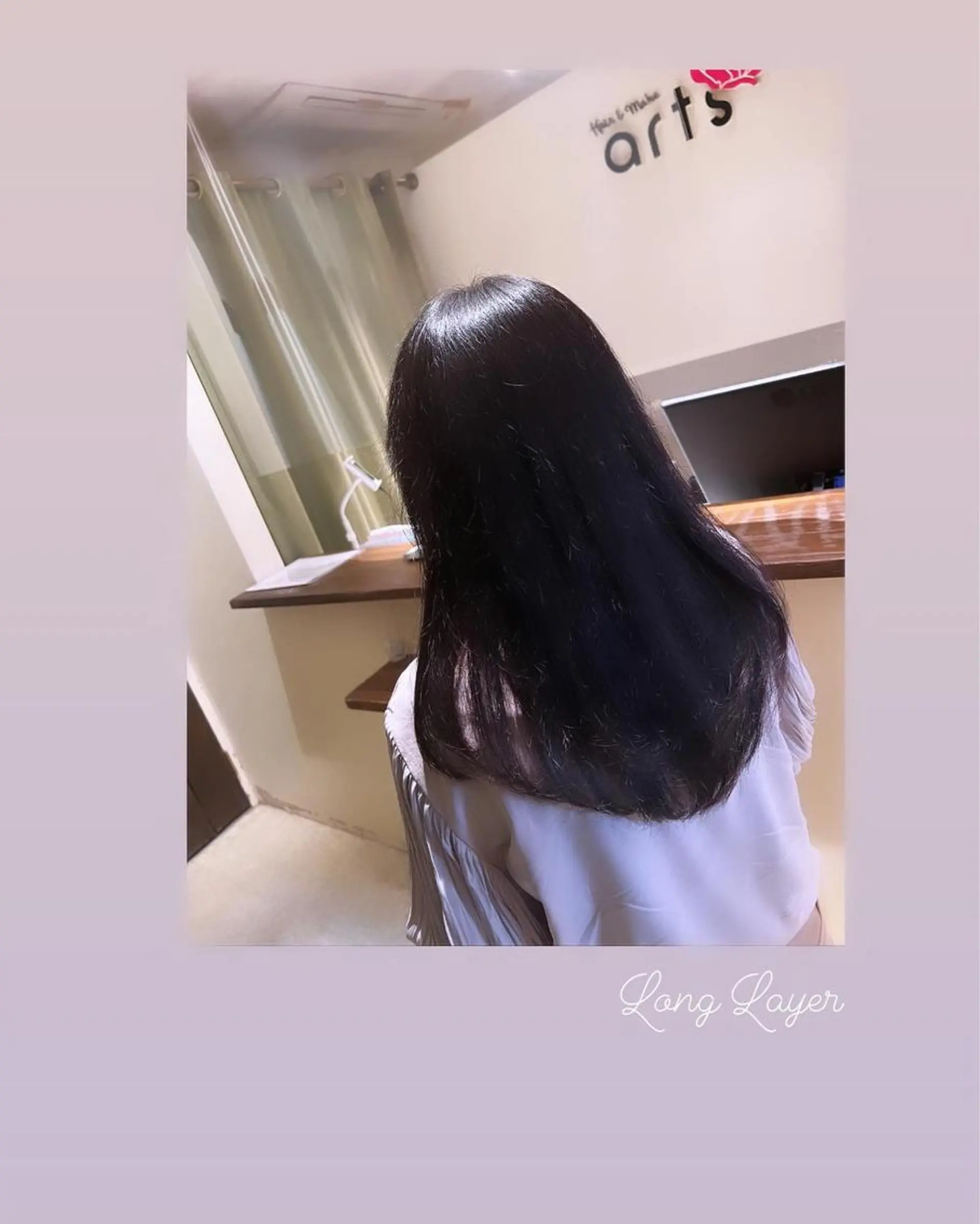 ロング くせ毛 レイヤーカット ヘアカラー トリートメント 銀座/ダブルカラー/ レイヤーカット/高梨のヘアスタイル