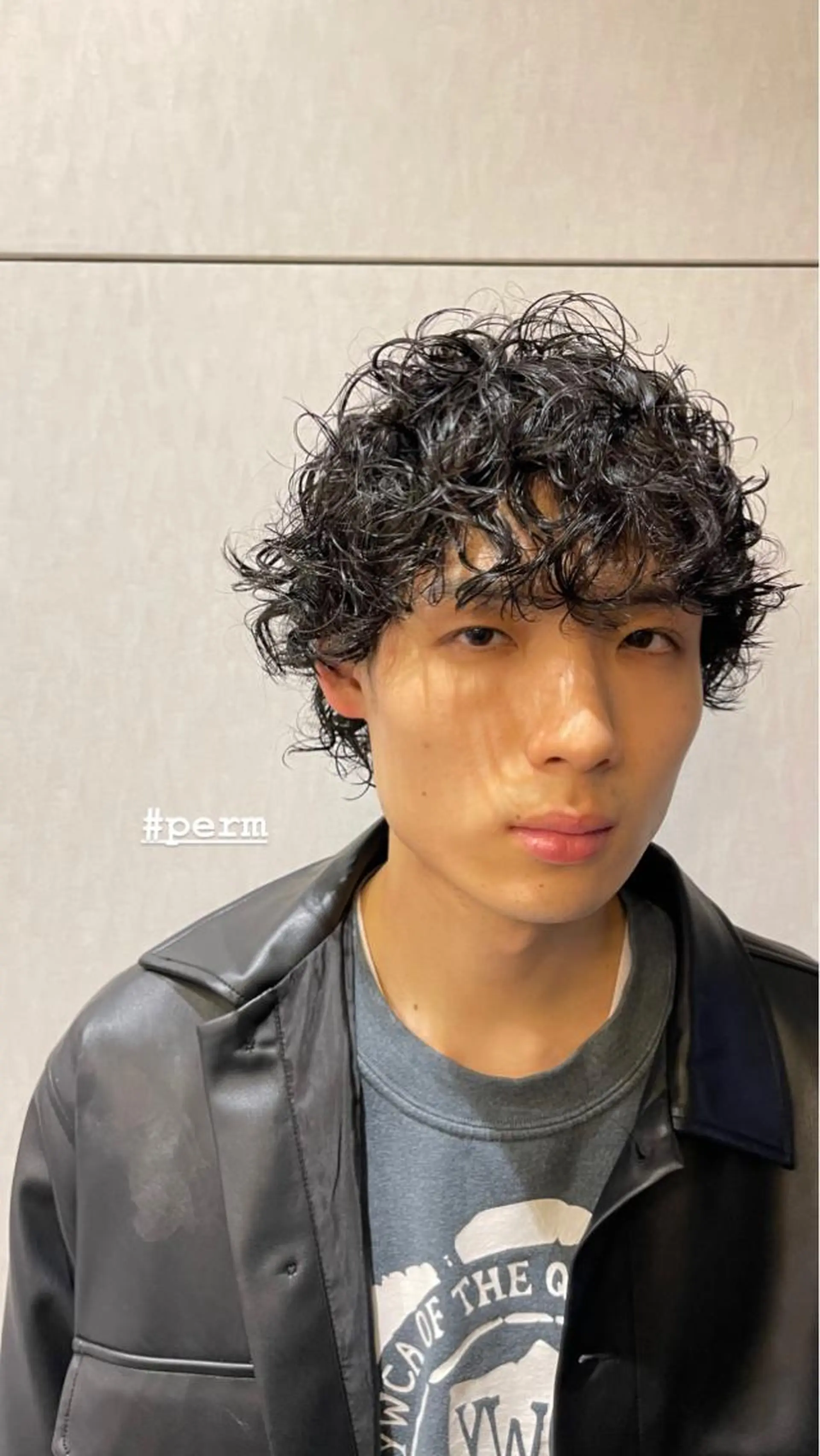 ミディアム ミディアムパーマ カット パーマ トリートメント 大佐古 陣冶のヘアスタイル