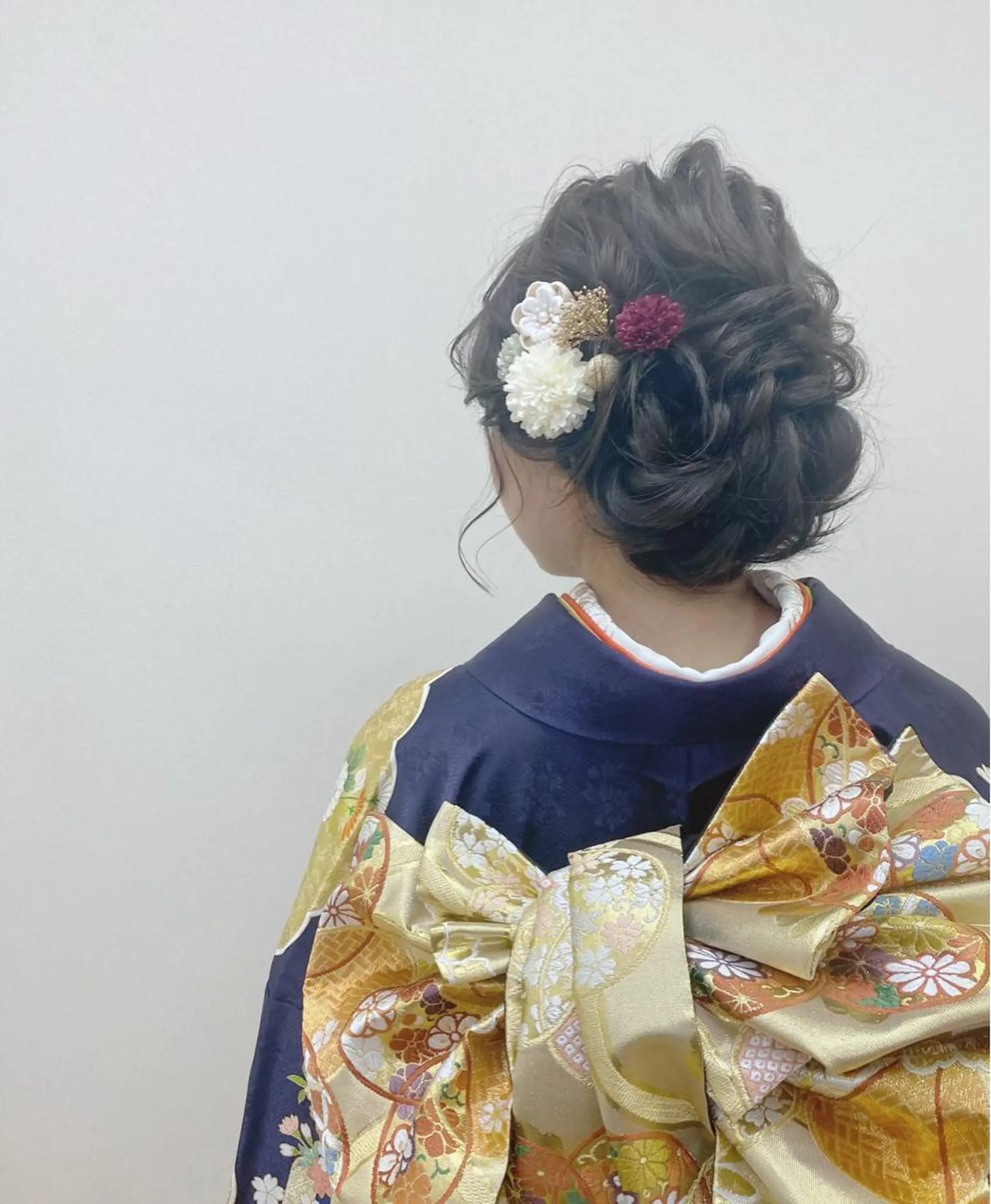 セミロング ヘアアレンジ 成人式 着付け GRANLUSSO 〜グランルッソ駅前店所属・木口 嘉美のヘアスタイル