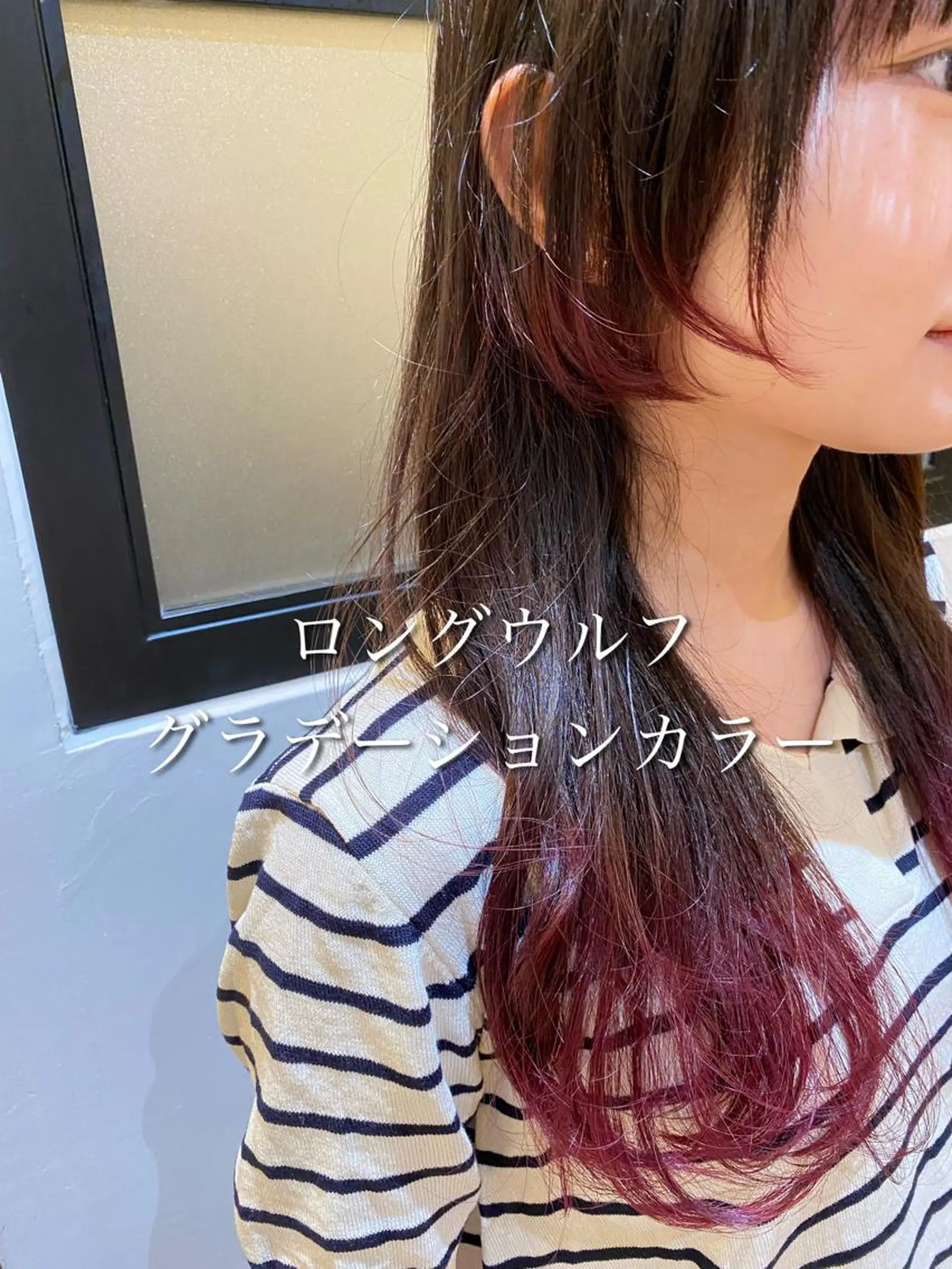 ロング カラー ショートボブ アッシュ バレイヤージュ ベージュカラー 黒髪 ヘアカラー トリートメント デザインカラー/ ブリーチ/稲若健太郎のヘアスタイル