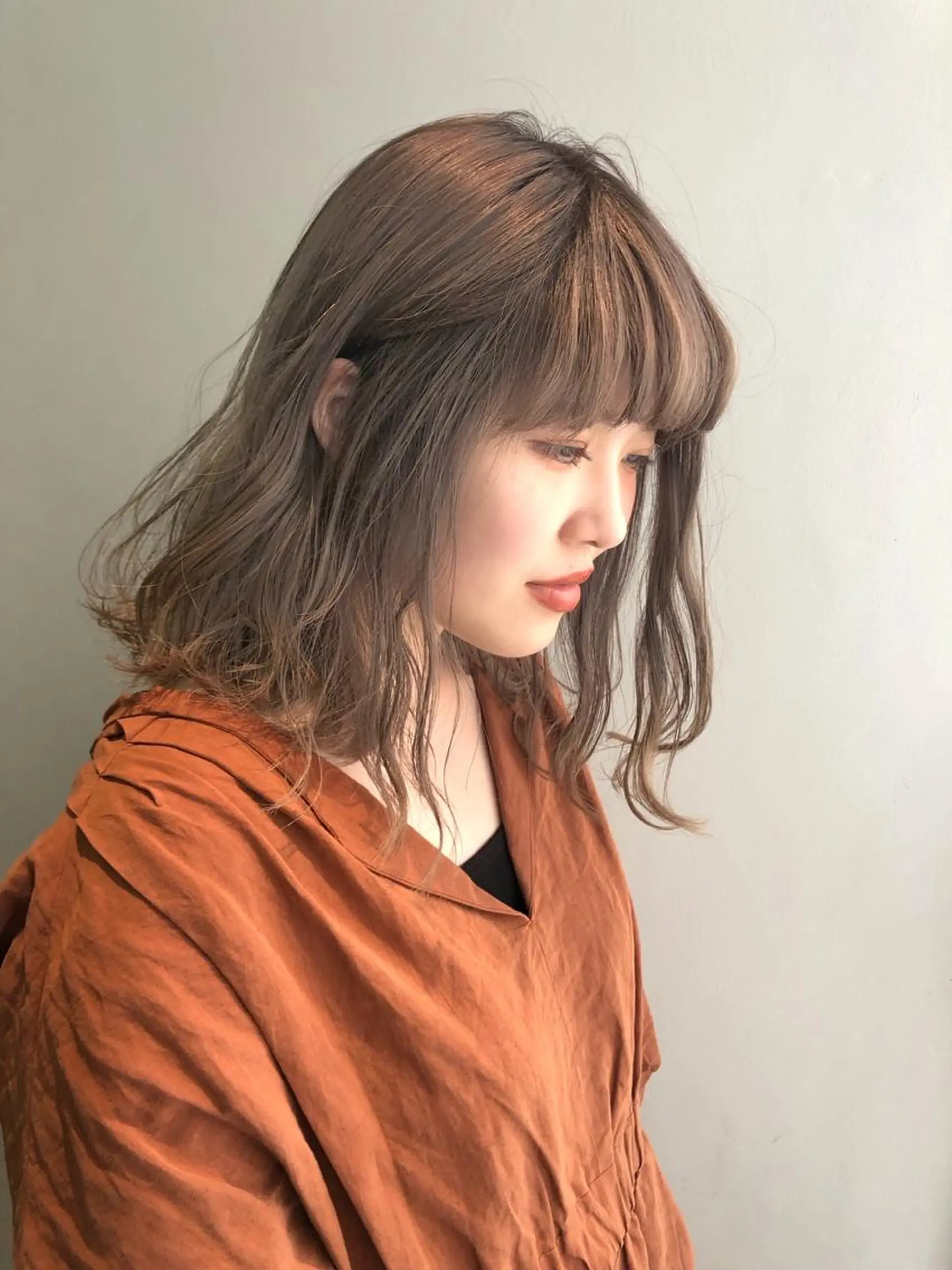 ミディアム カラー カット ヘアカラー トリートメント ヘアセット 🍃柔らかヘアー田中 瑞希🍃のヘアスタイル