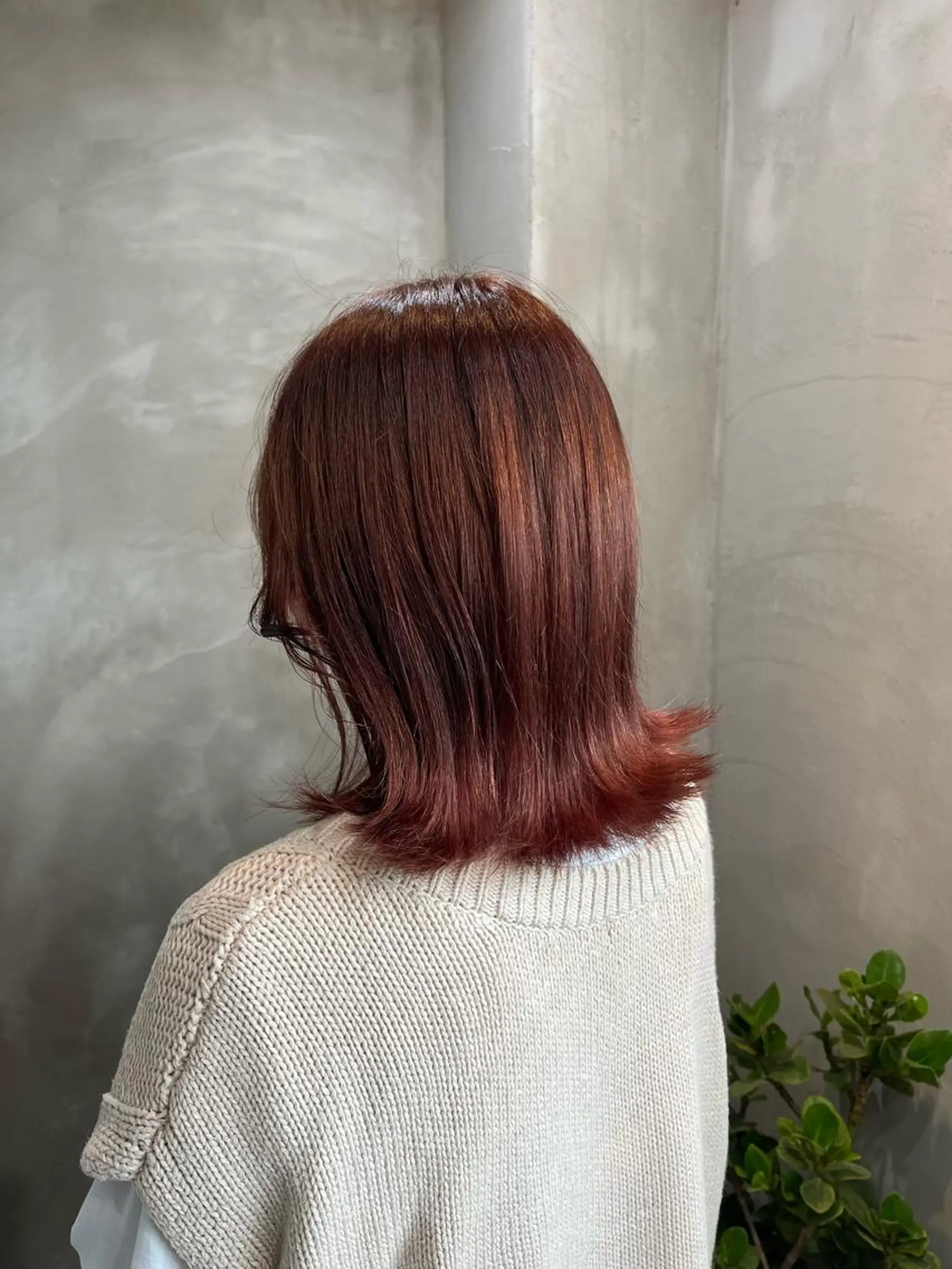 セミロング カラー ブリーチ ブラウンカラー ブリーチなしカラー ピンクカラー ピンクブラウン RIYA❤︎ Aujuaソムリエのヘアスタイル