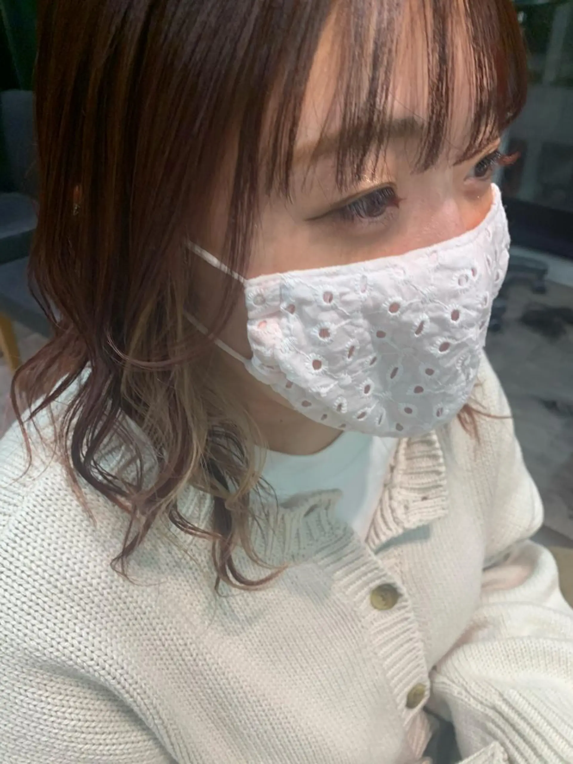 セミロング カラー ヘアアレンジ サナ🌱 切りっぱなしボブのヘアスタイル