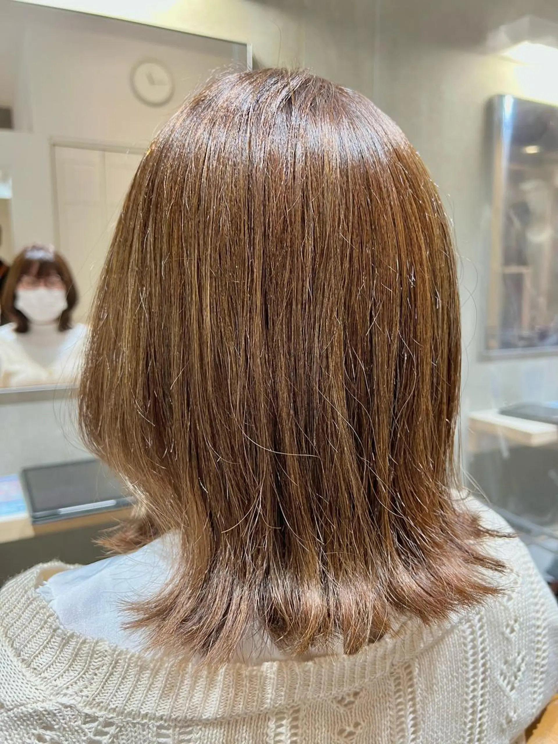 ミディアム カラー カット ヘアカラー 美髪矯正×艶カラー /中村勇太のヘアスタイル
