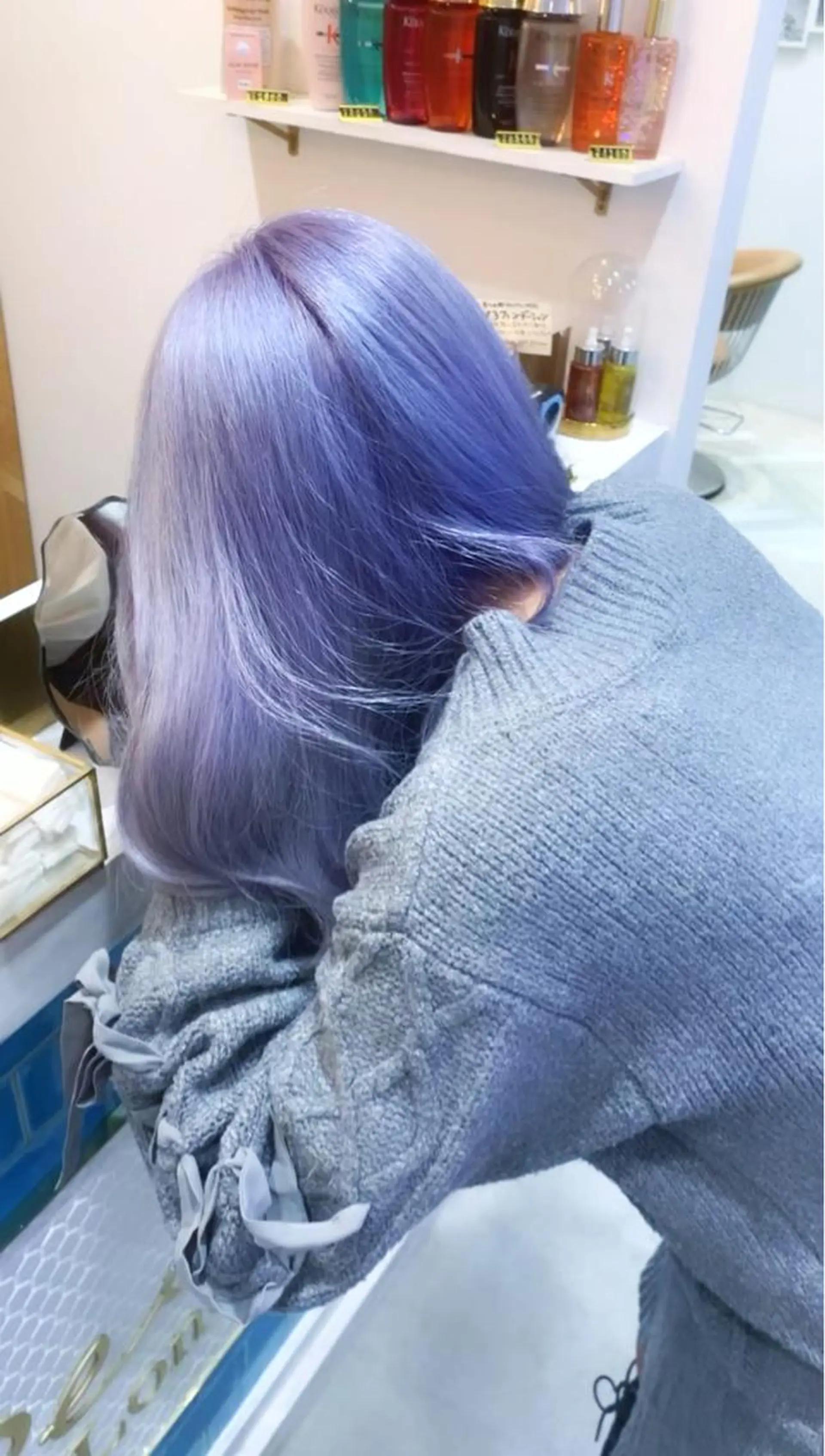 ロング カラー シールエクステ バレイヤージュ ブリーチ ケアブリーチ ダブルカラー カット ヘアカラー トリートメント 韓国レイヤー/透明感 カラー/髪質改善角所のヘアスタイル