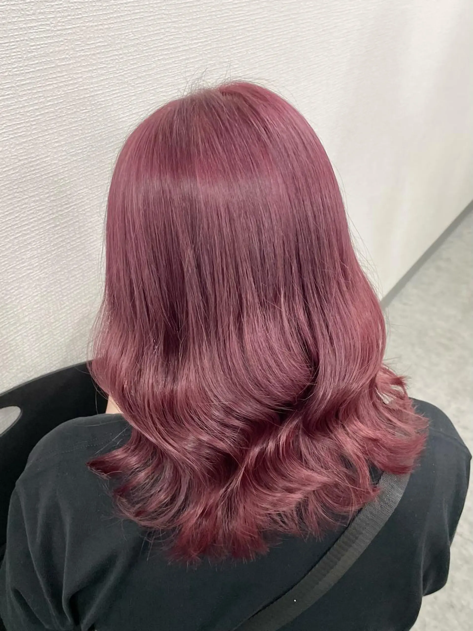 ミディアム カラー ハイトーンカラー 🤎🎀ブリーチなし ピンクラベンダー🧸のヘアスタイル