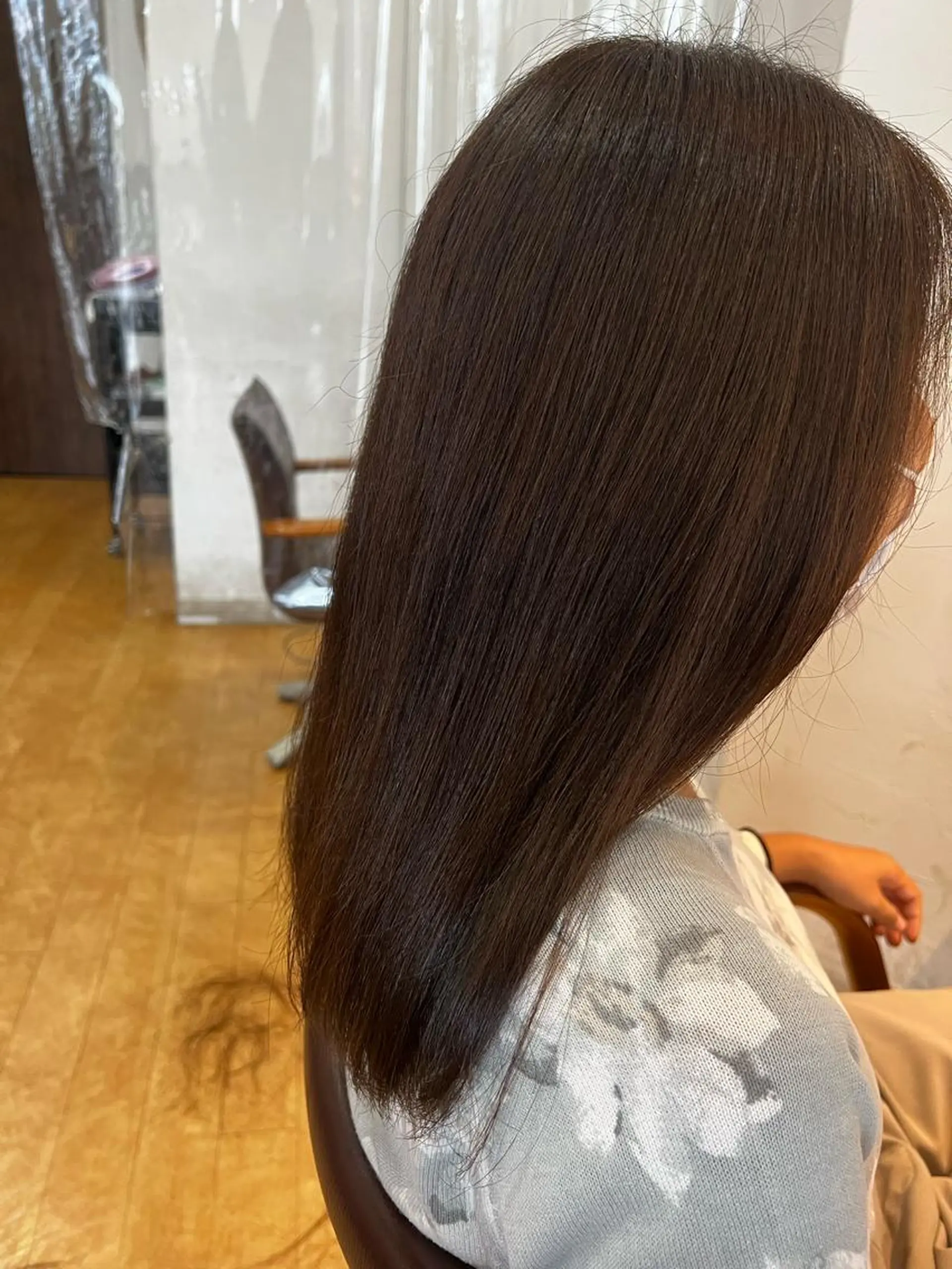 セミロング ヘアカラー トリートメント 艶髪特化 坂田一樹のヘアスタイル