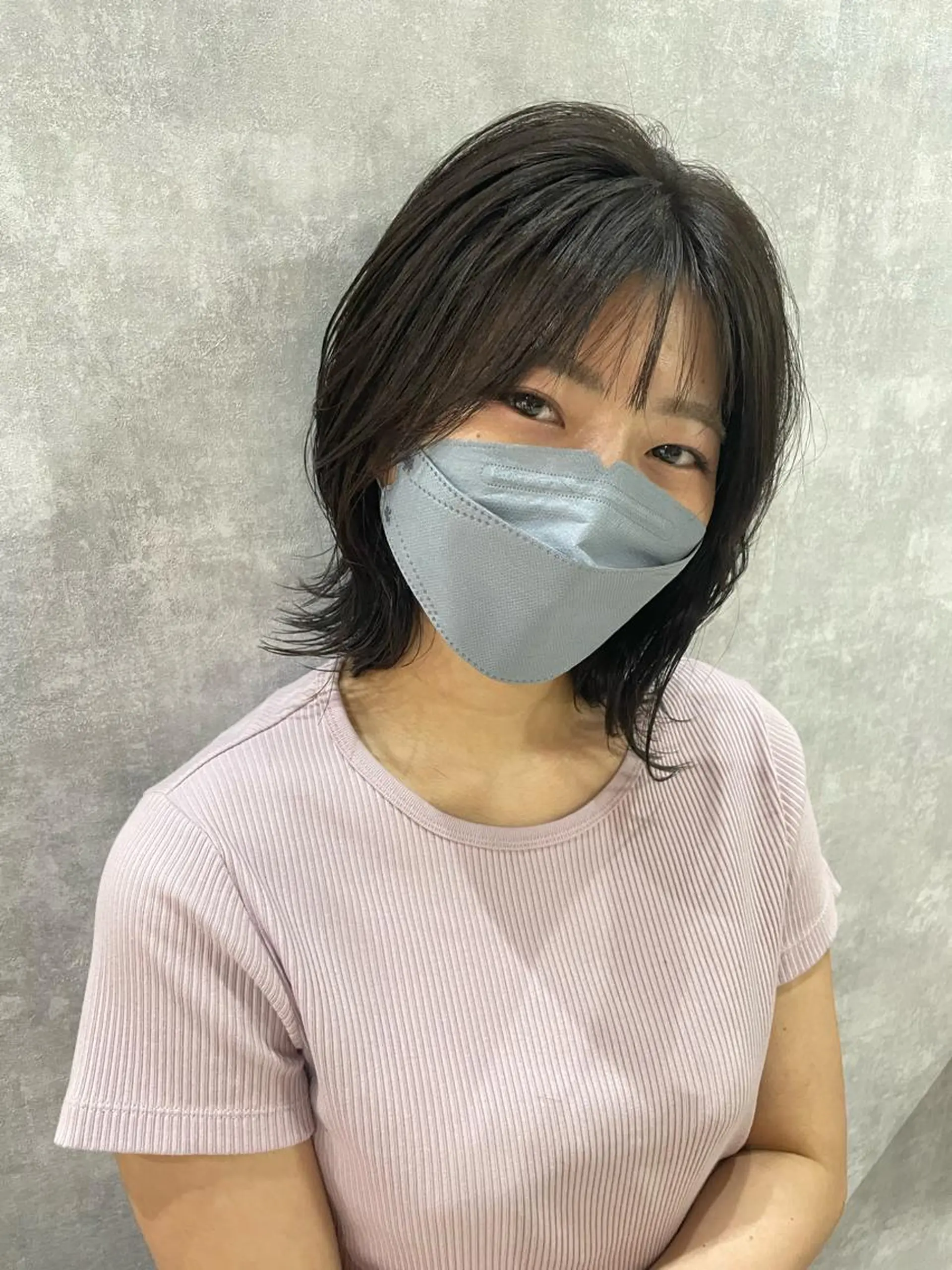 ミディアム 切りっぱなしボブ ショートボブ ミディアムパーマ ミストバング ボブ カット トリートメント C’LD hair  produce /シールドヘア所属・モテ髪/ボブ/ショー ト/アダチフウトのヘアスタイル