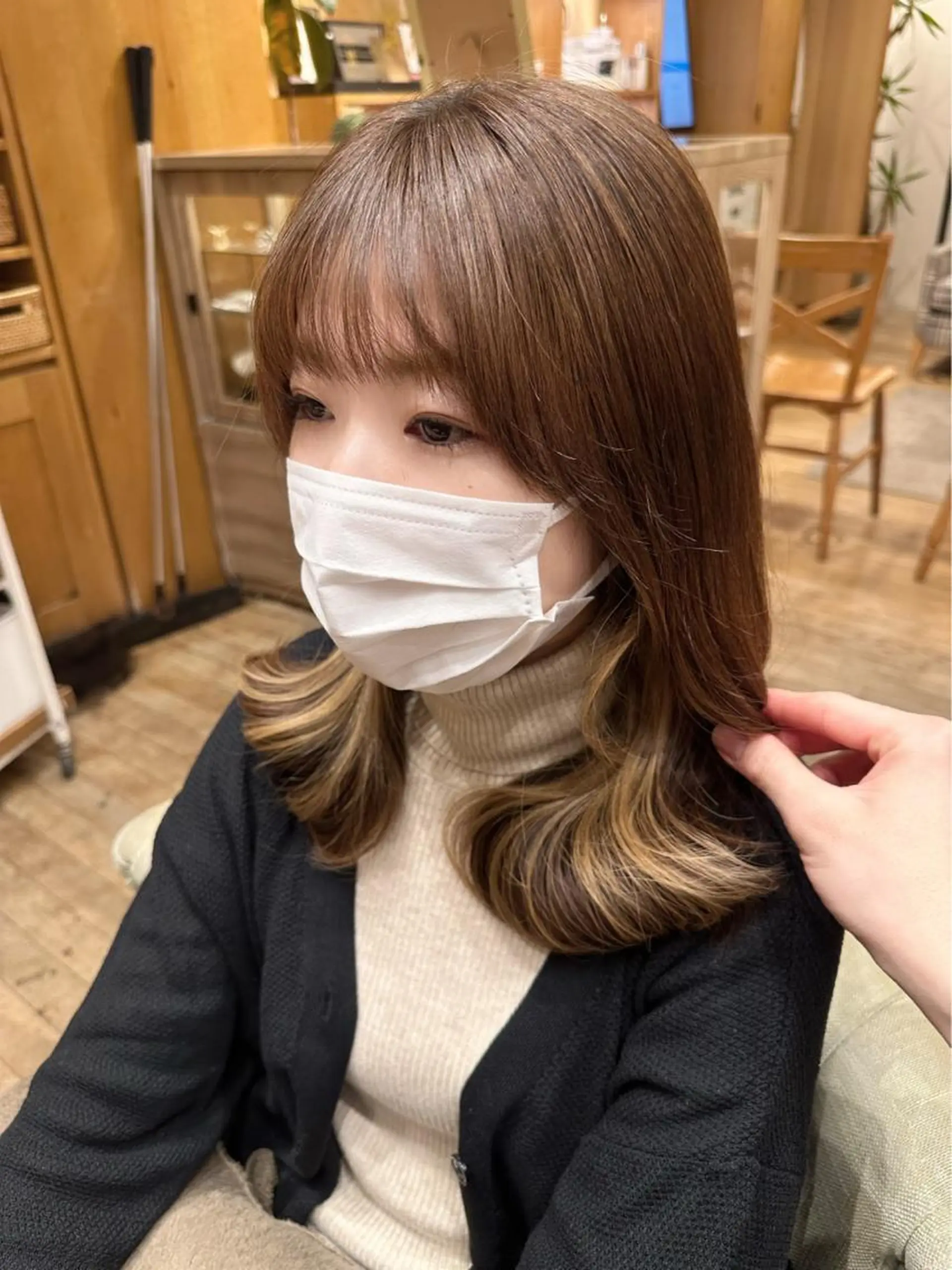 セミロング 銀座副店長/レイヤー /韓国ヘア/髪質改善のヘアスタイル