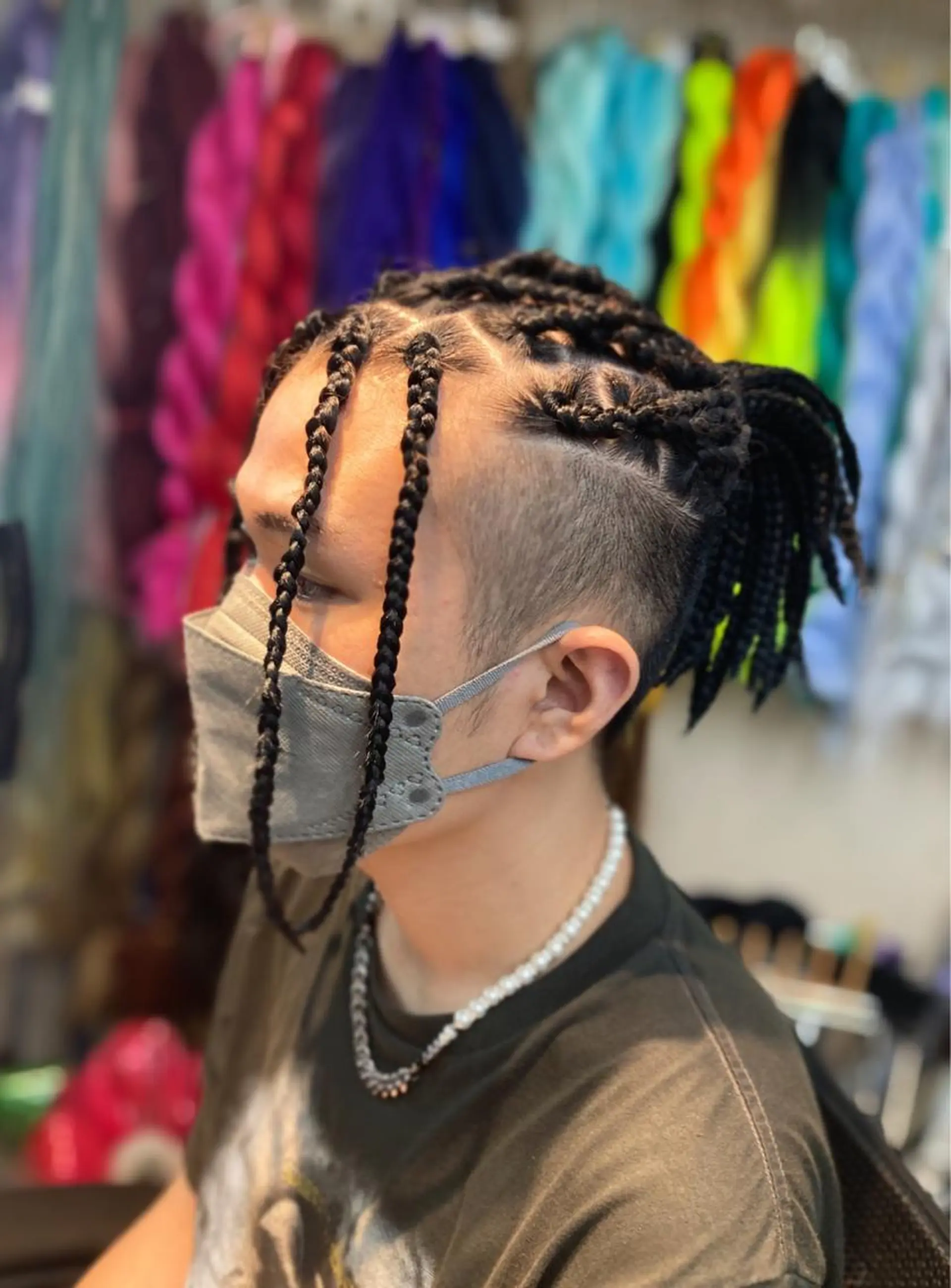 ショート メンズ センターパート エクステ ショートヘア エクステ scamp所属・井島 翠のヘアスタイル