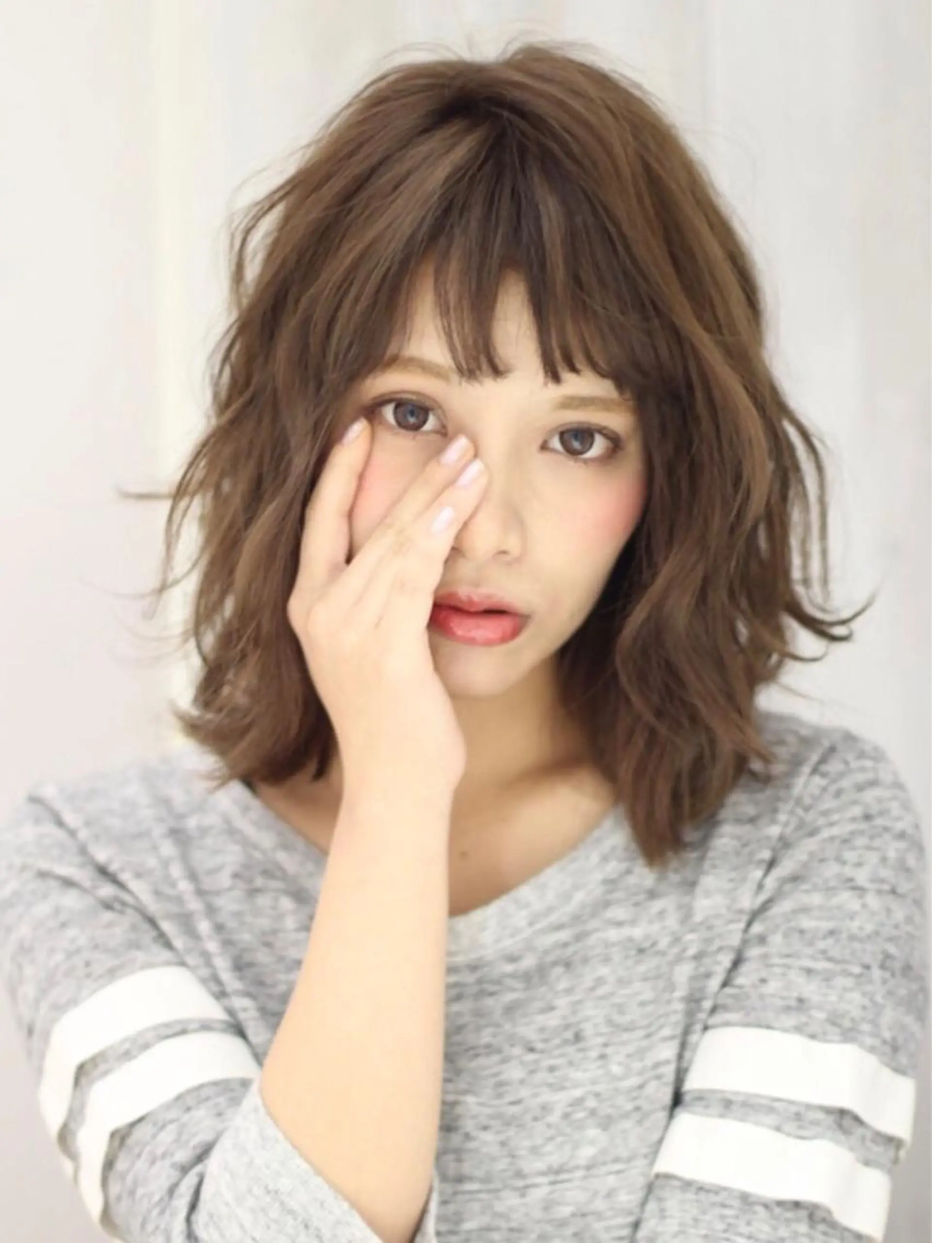 ミディアム カラー 【公式】amble luxe池袋東口💛のヘアスタイル