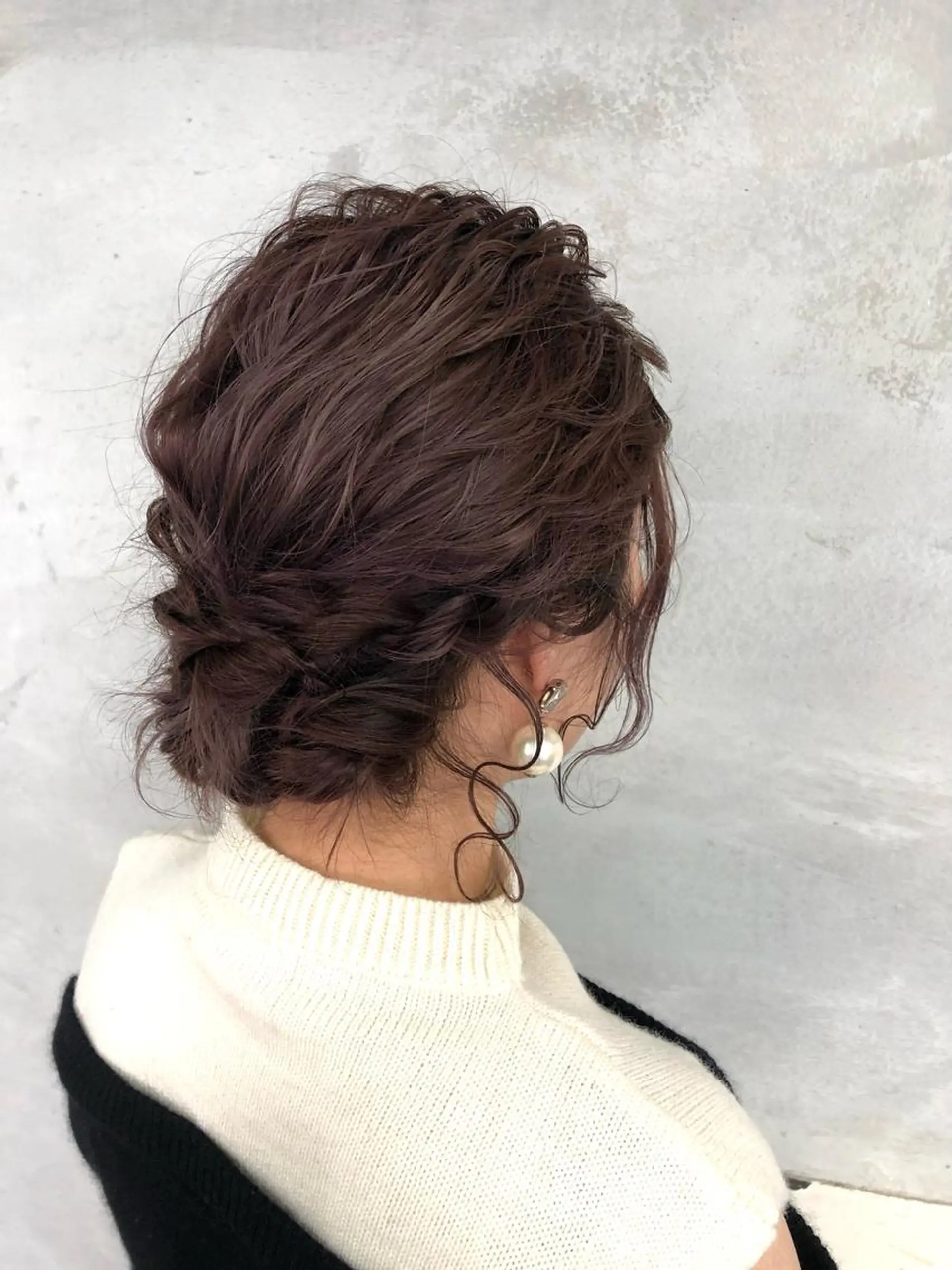 ミディアム カラー ヘアアレンジ ヘアセット 暖色/ピンクブラウン 🌷岡田真季のヘアスタイル