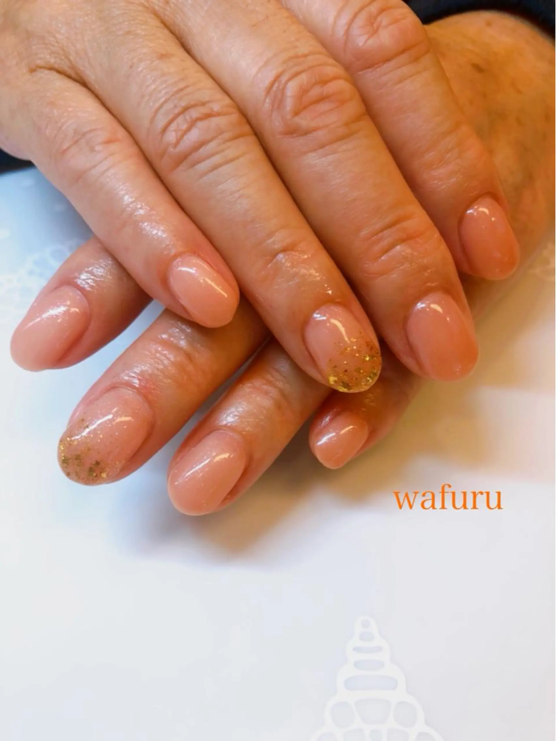 ネイル ラメ(グリッター) ワンカラーネイル 和風流　本店所属・和風流 wafuruのネイルデザイン
