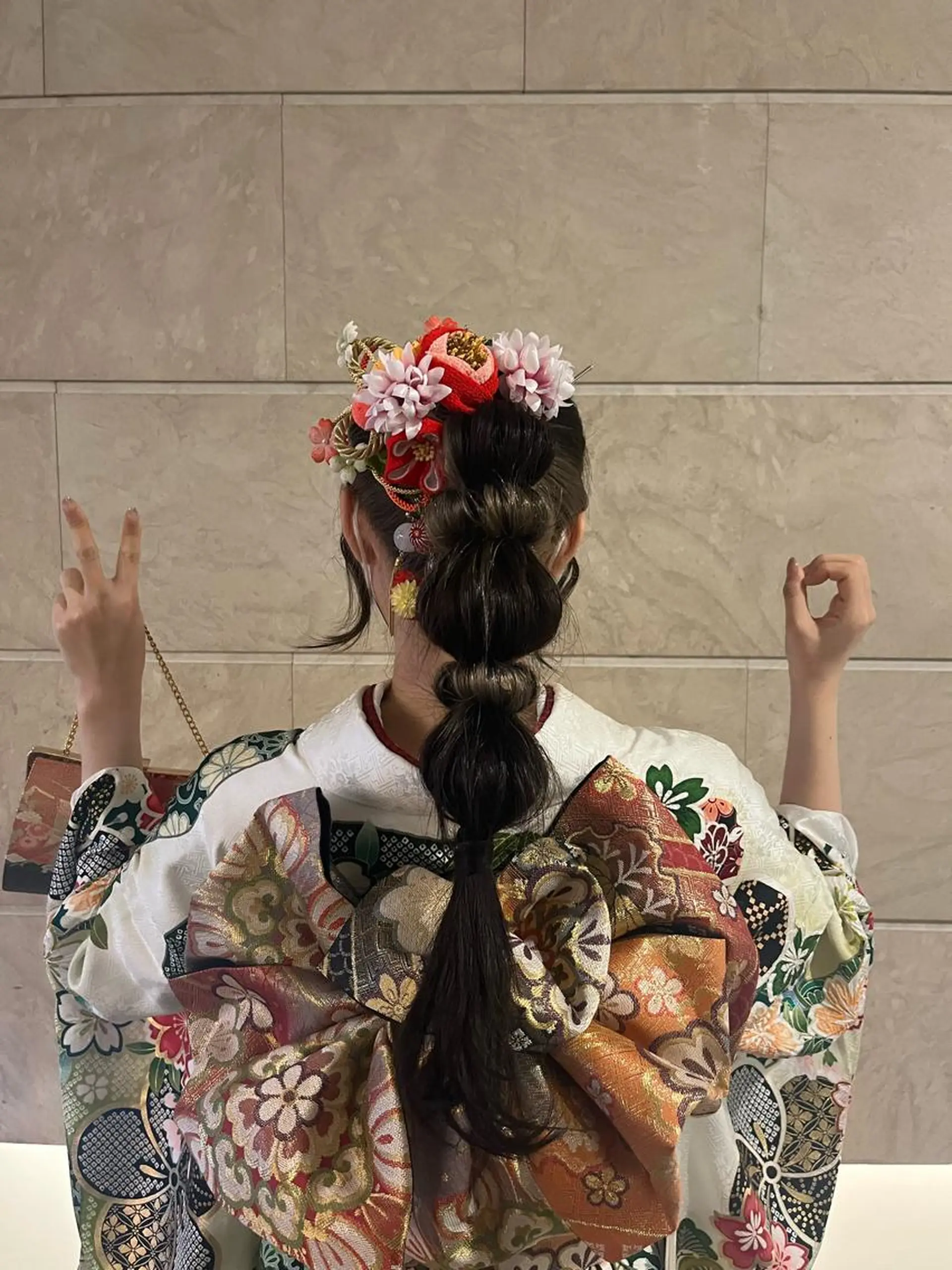 ロング ヘアアレンジ 成人式 カット トリートメント 髪質改善/縮毛矯正 艶カラー/珠聡のヘアスタイル