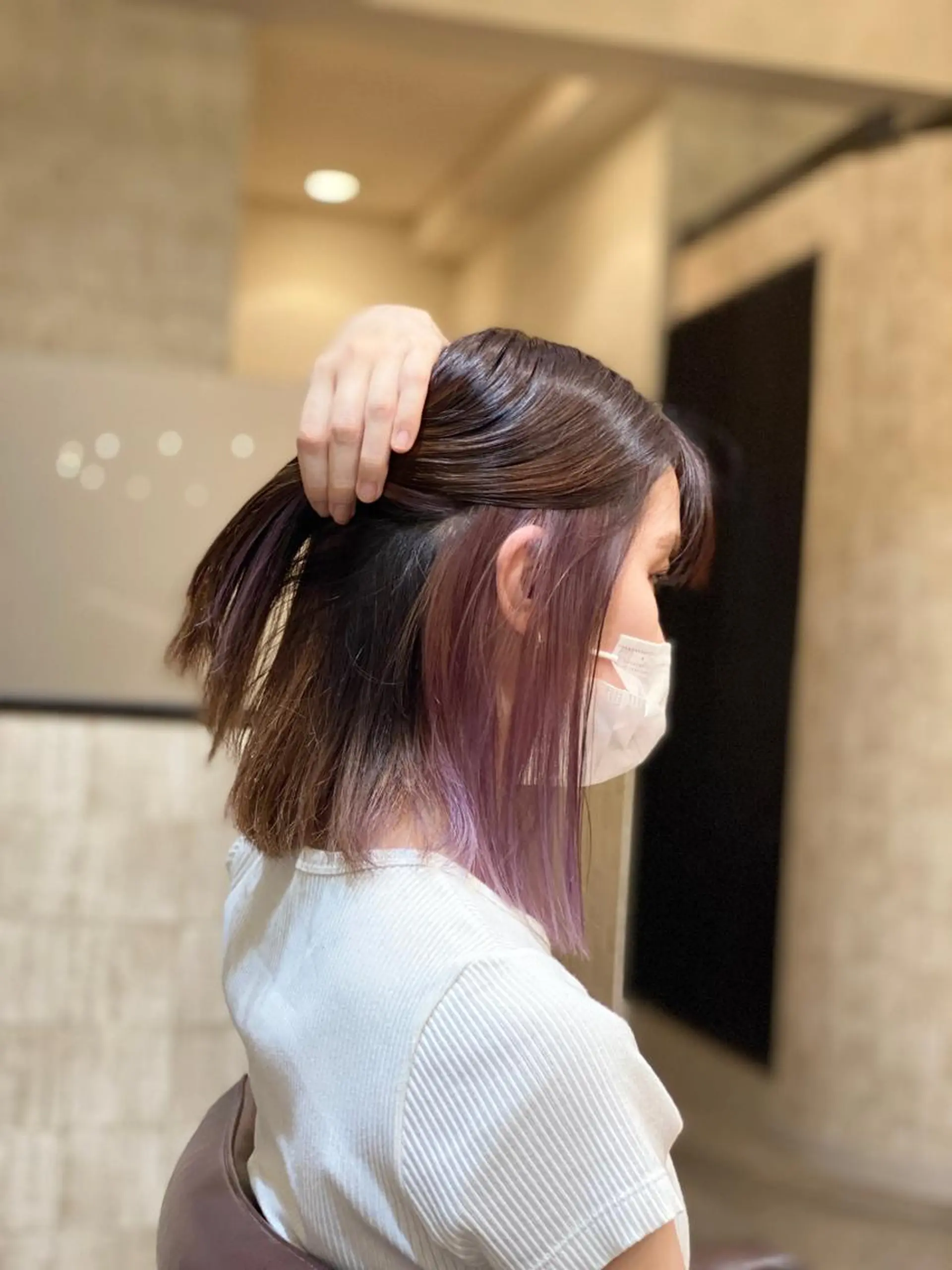 カラー アッシュ ブリーチ インナーカラー ラベンダーカラー ラベンダーアッシュ Hair Life LIB所属・宮城 将大のヘアスタイル